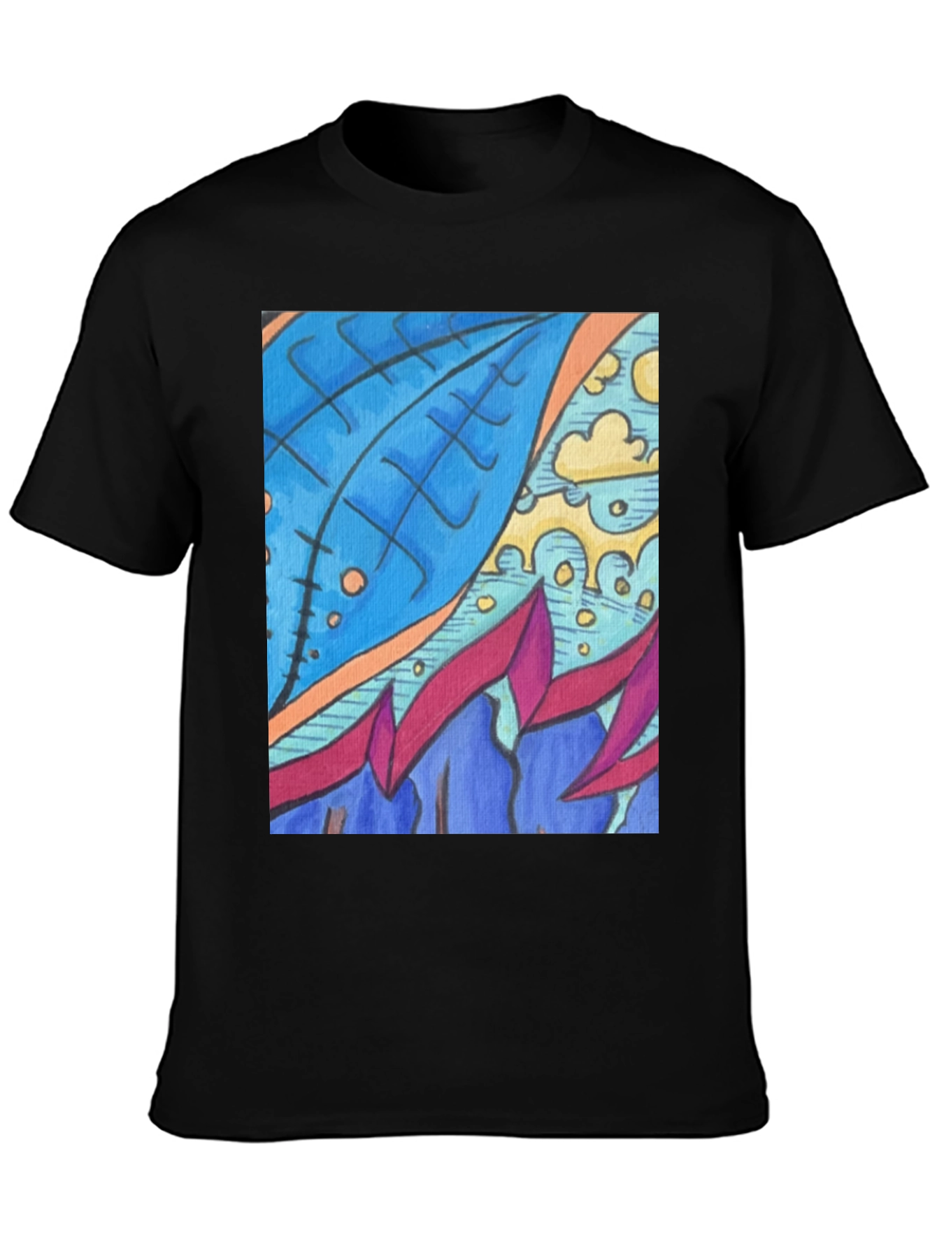 Abstract Art Graphic Tee - Modern Casual Wear