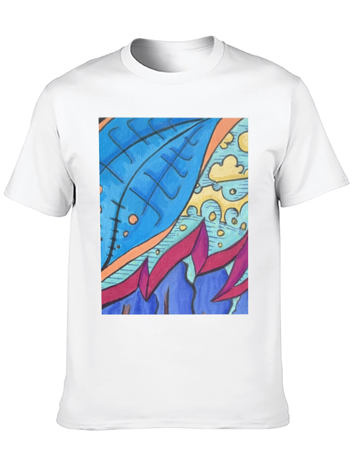 Abstract Art Graphic Tee - Modern Casual Wear