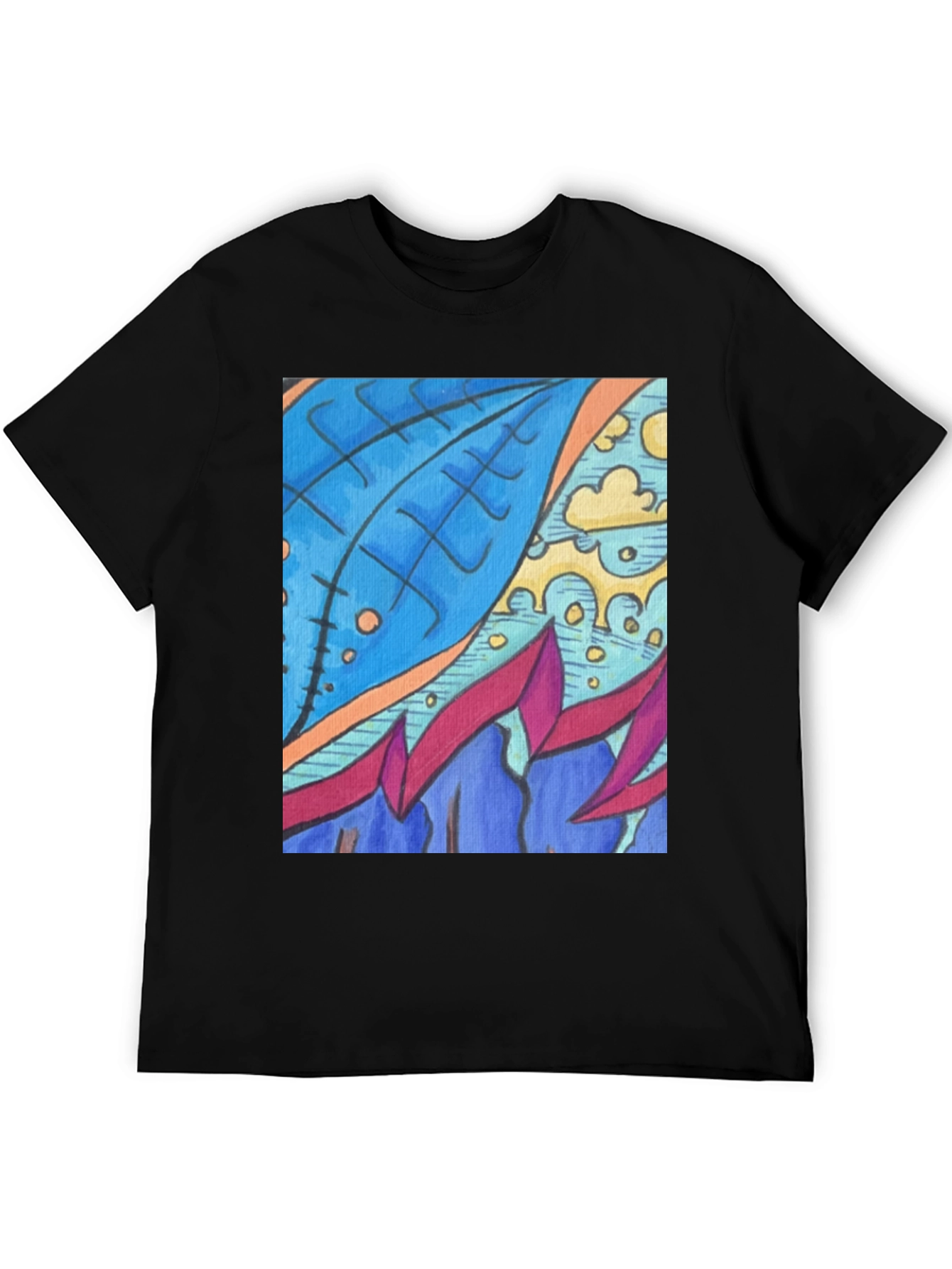 Abstract Art Graphic Tee - Modern Casual Wear