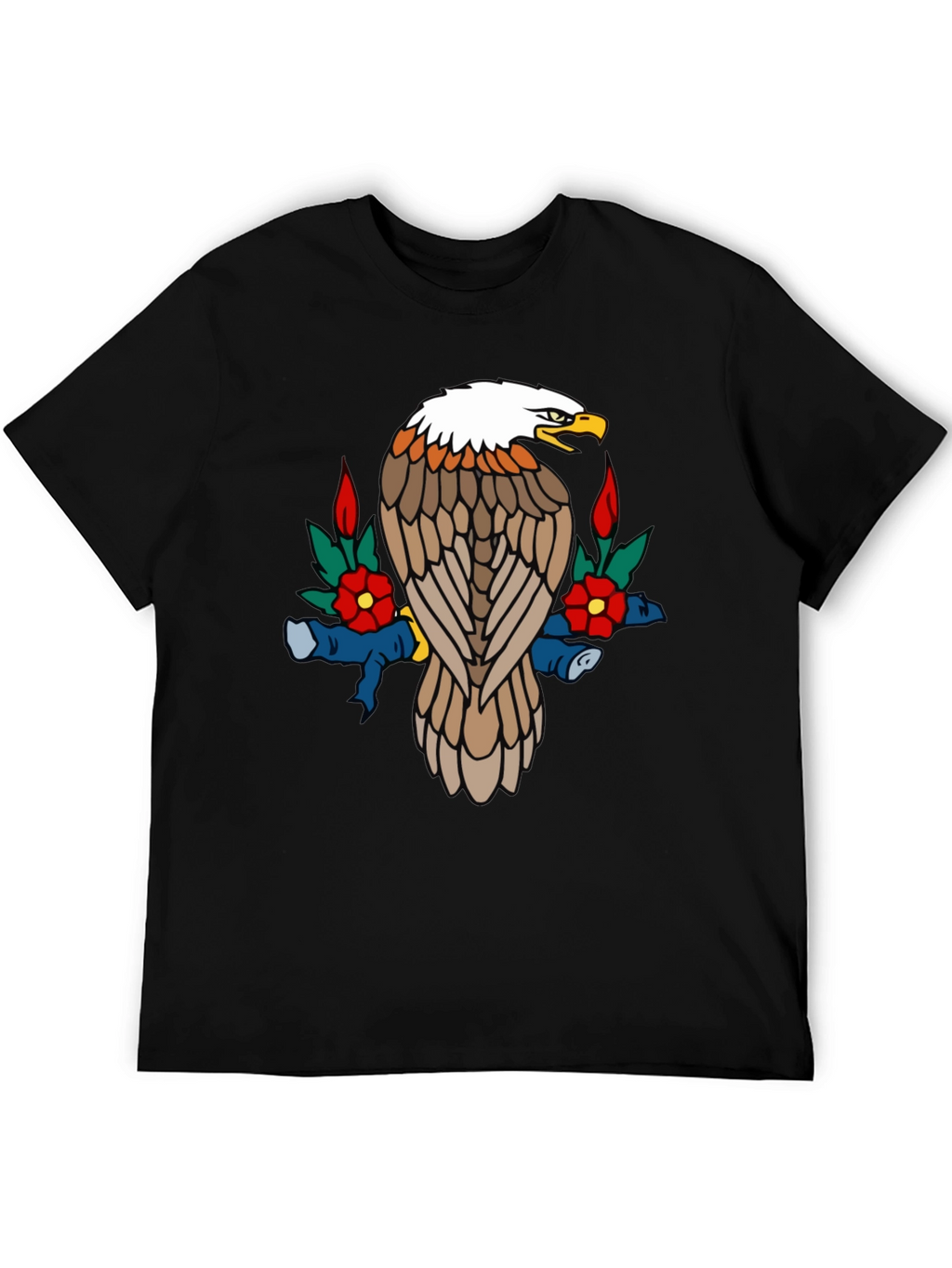 Eagle Graphic Tee - Black Cotton Blend
