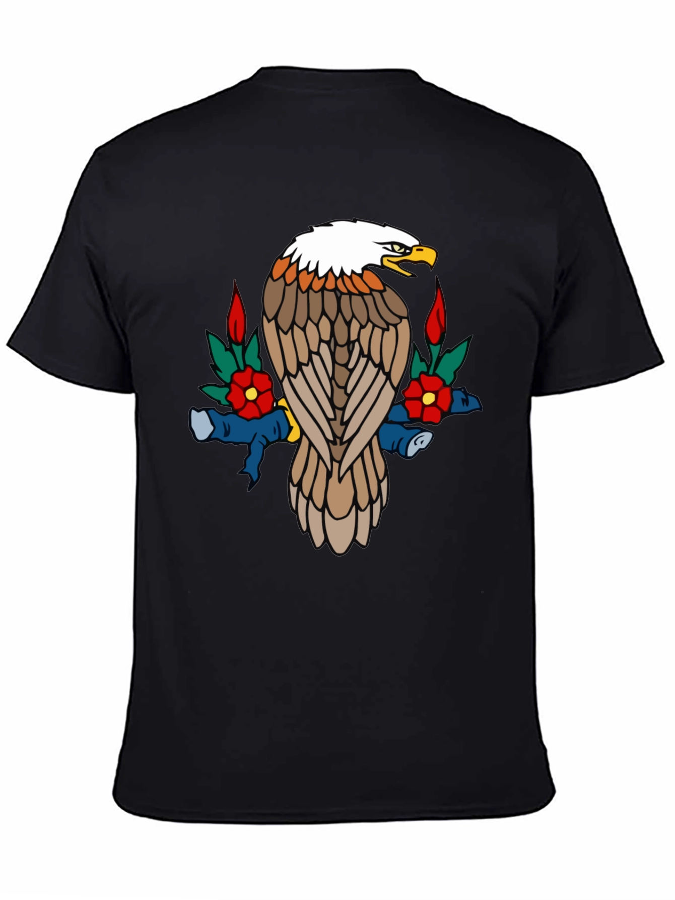 Eagle Graphic Tee - Black Cotton Blend