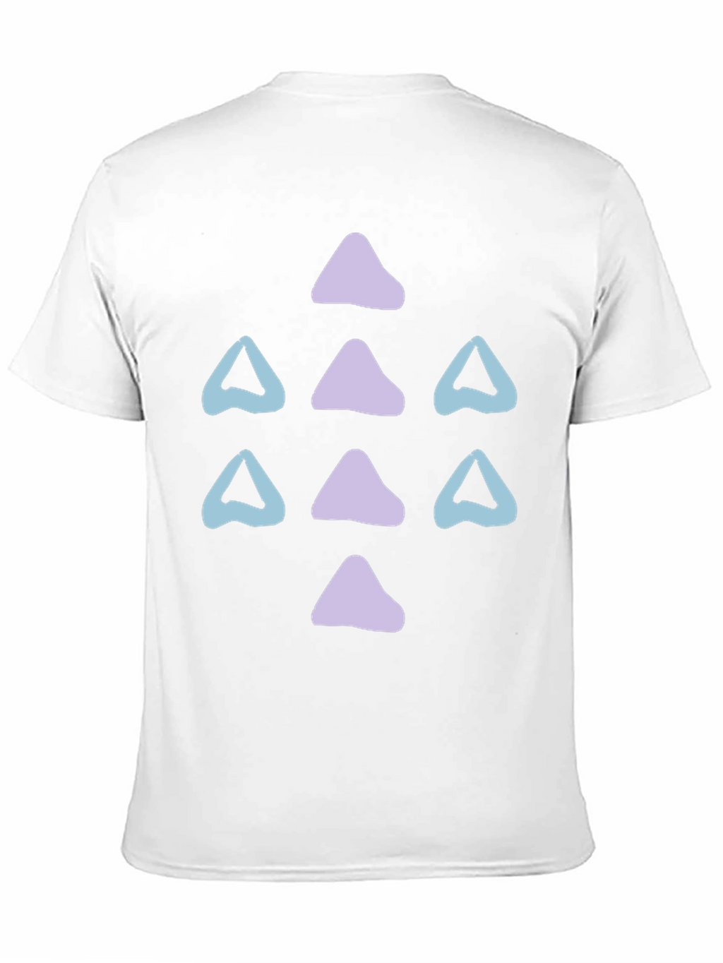 Abstract Triangle Pattern Black T-Shirt