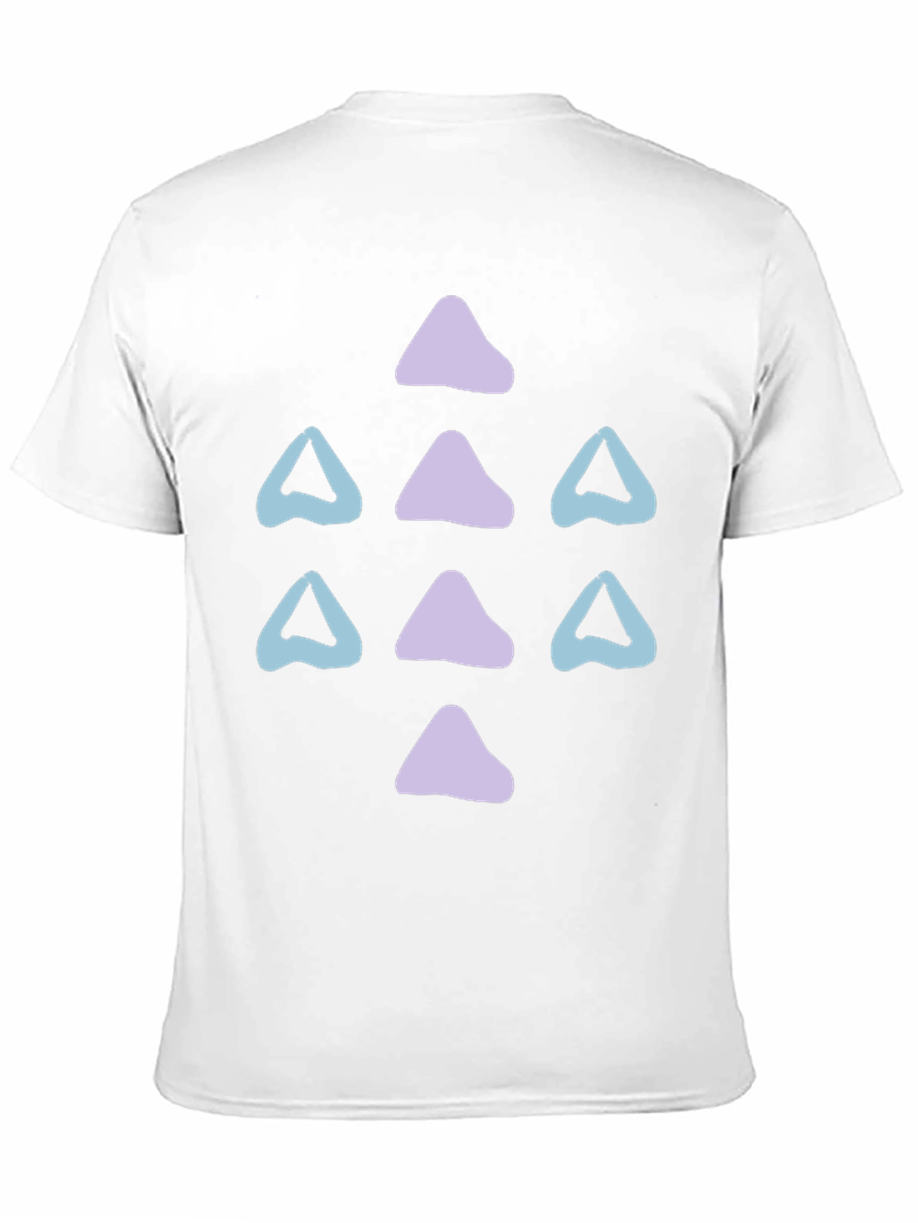 Abstract Triangle Pattern Black T-Shirt
