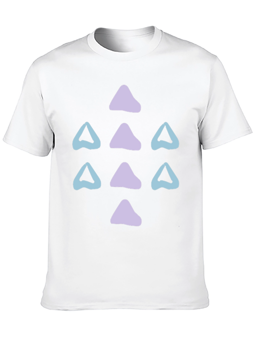 Abstract Triangle Pattern Black T-Shirt