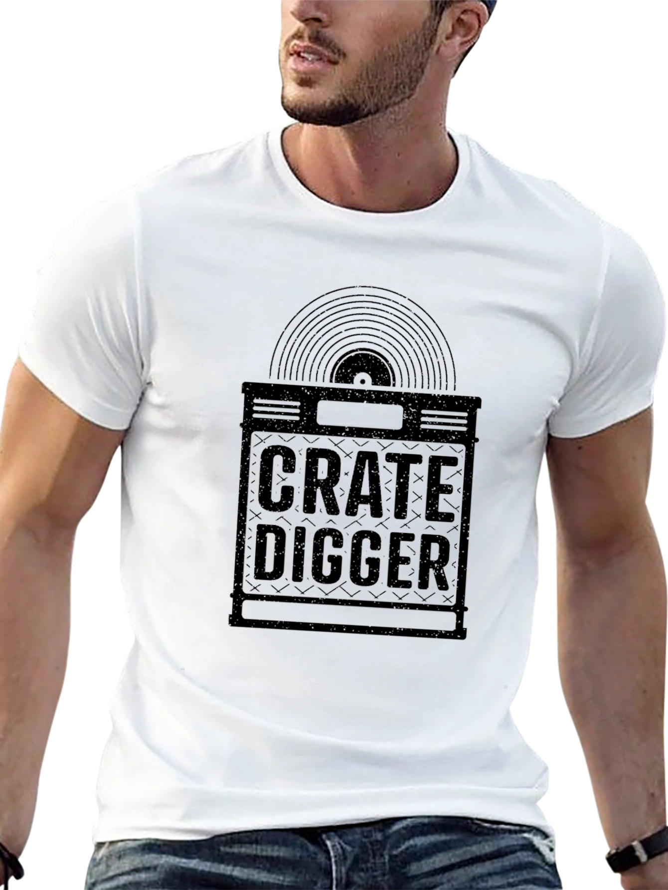Crate Digger T-Shirt - Vinyl Record Collector