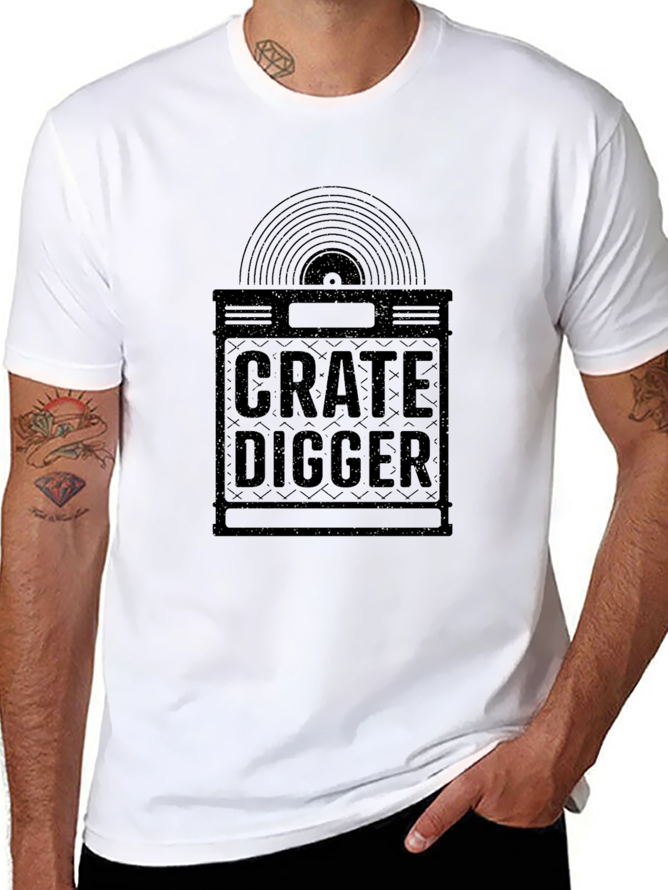 Crate Digger T-Shirt - Vinyl Record Collector