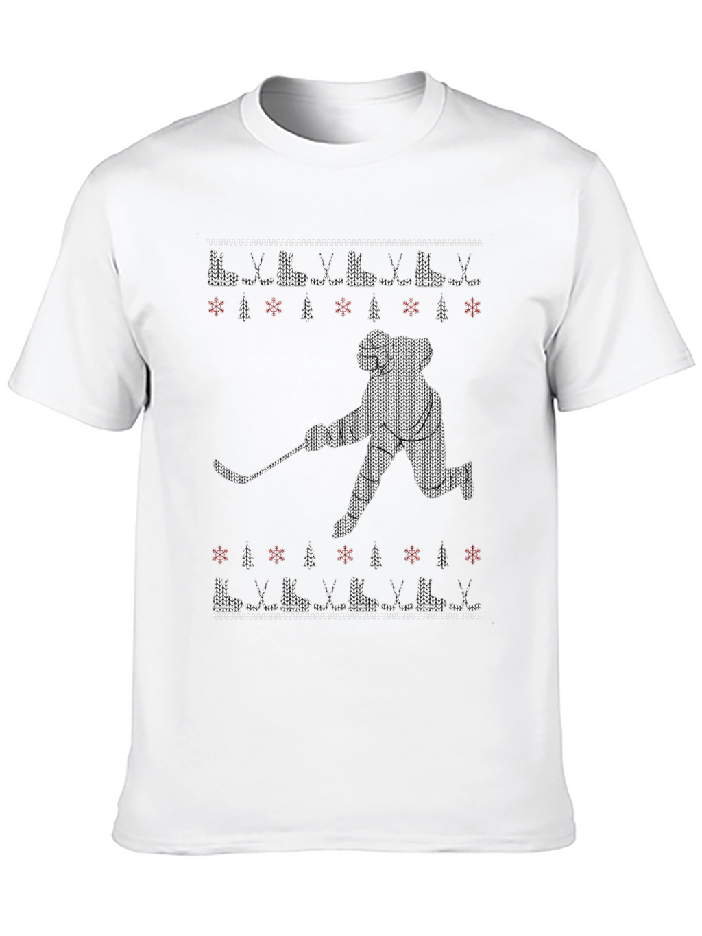 Festive Hockey Player Graphic Tee