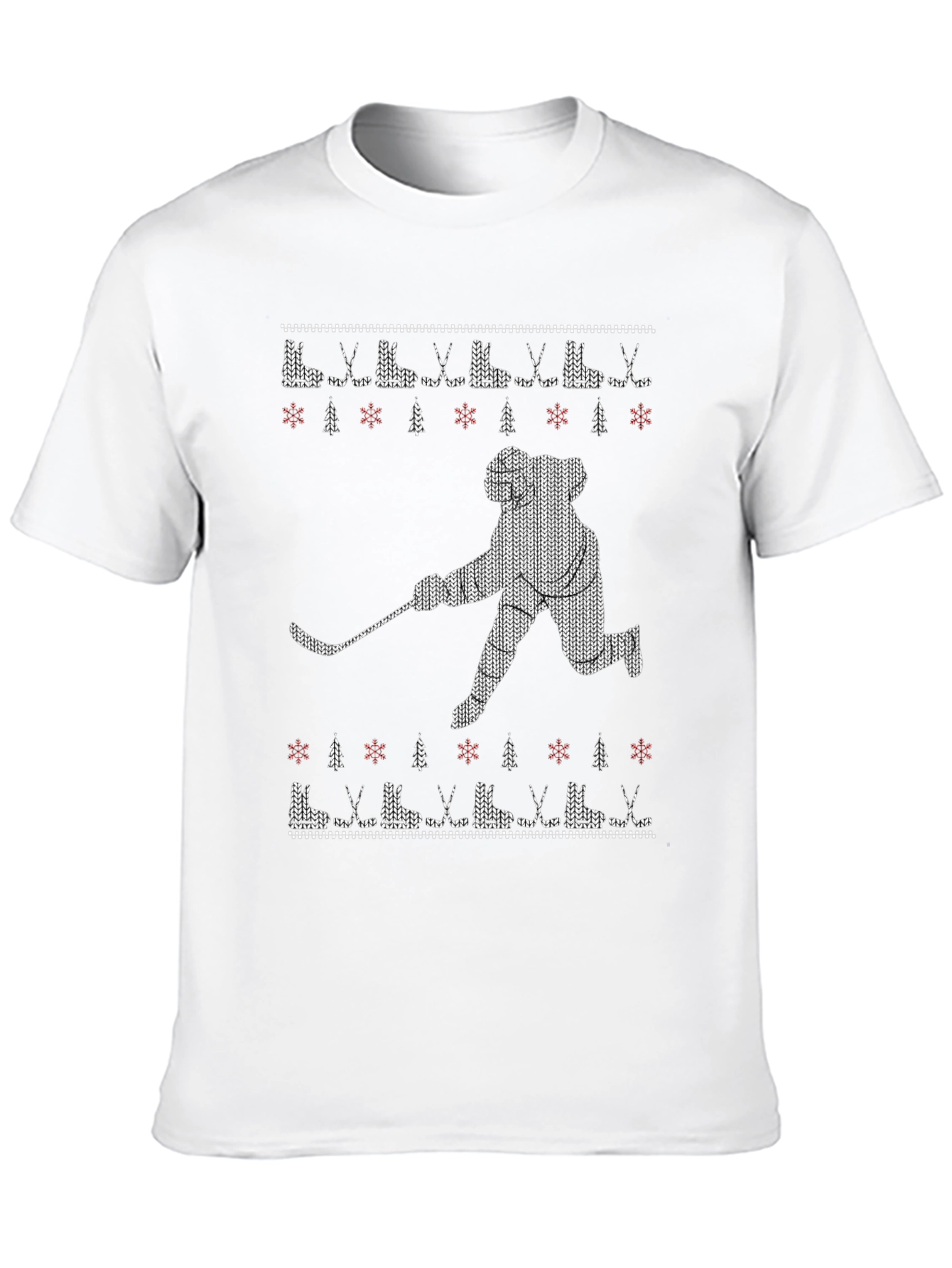 Festive Hockey Player Graphic Tee