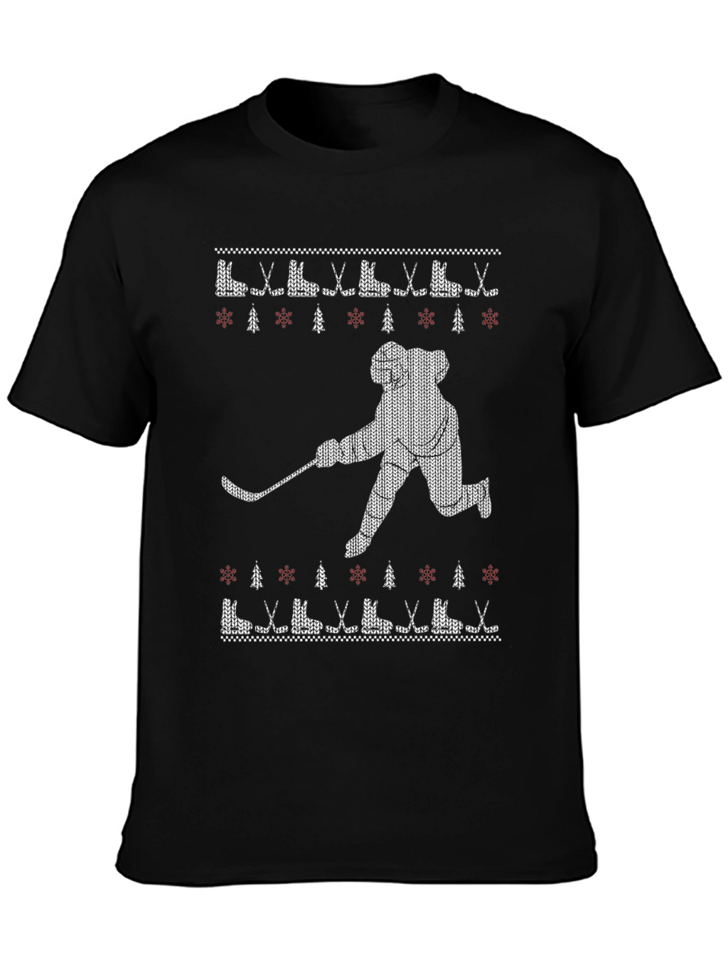 Festive Hockey Player Graphic Tee