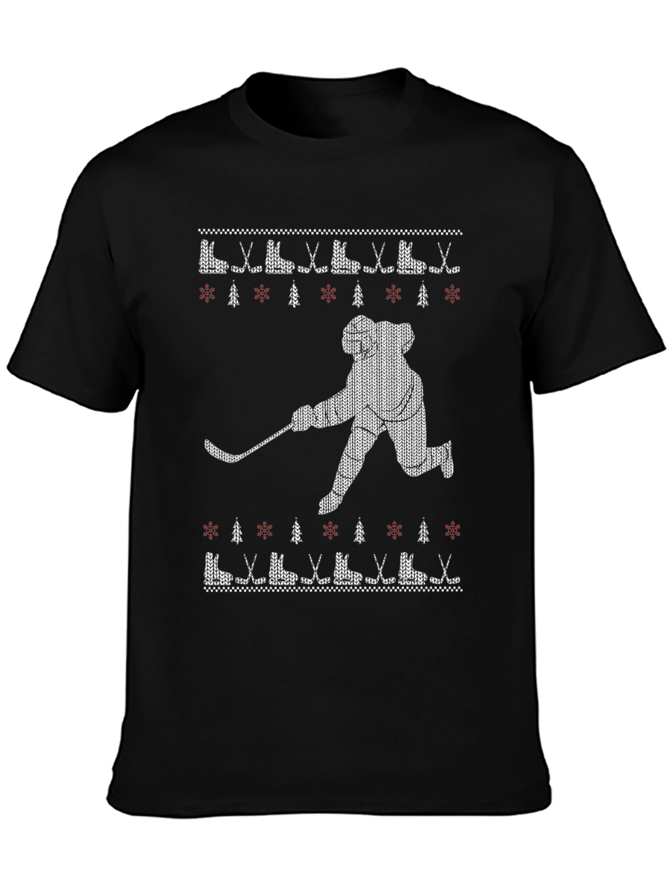 Festive Hockey Player Graphic Tee