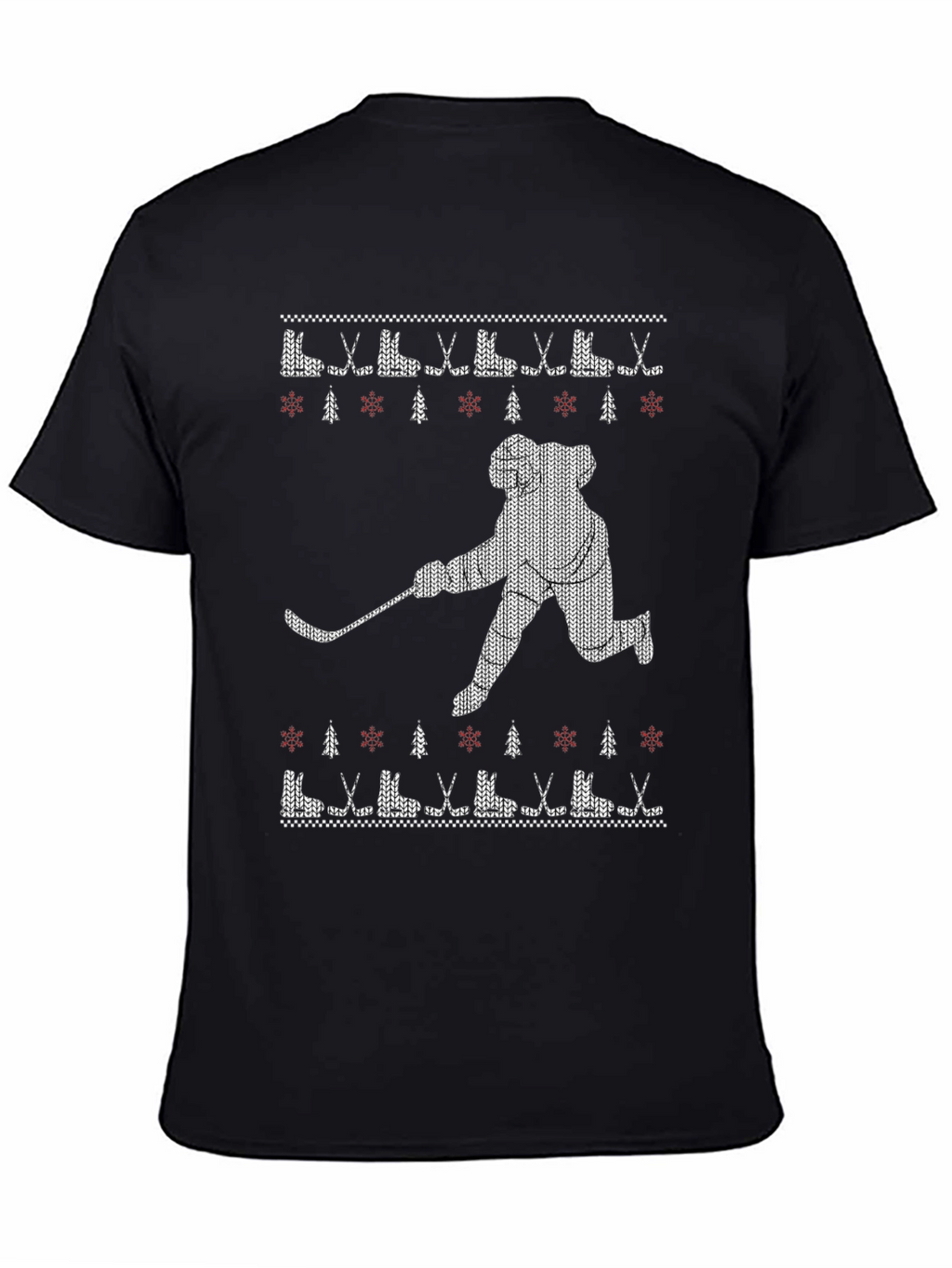 Festive Hockey Player Graphic Tee