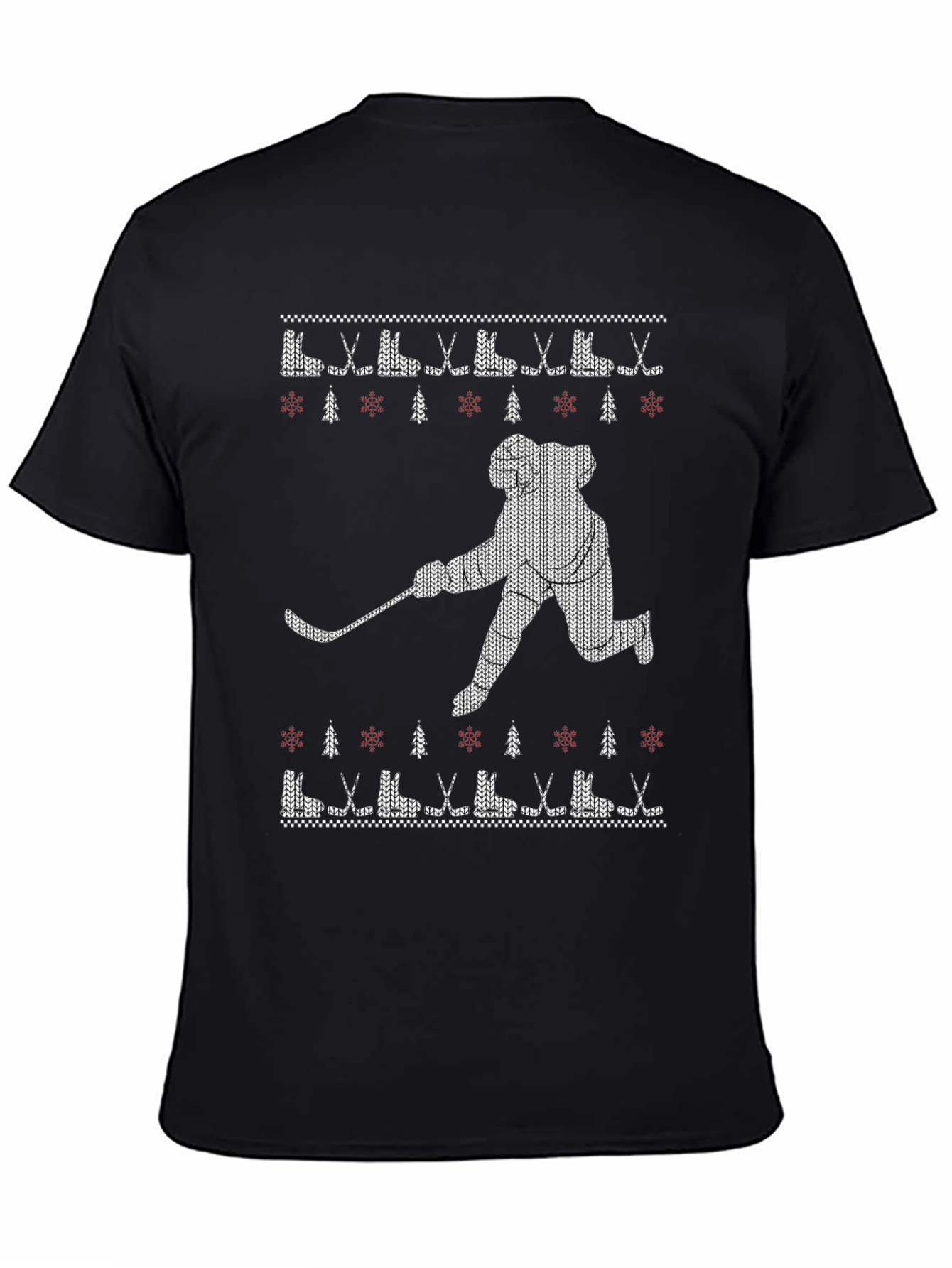 Festive Hockey Player Graphic Tee