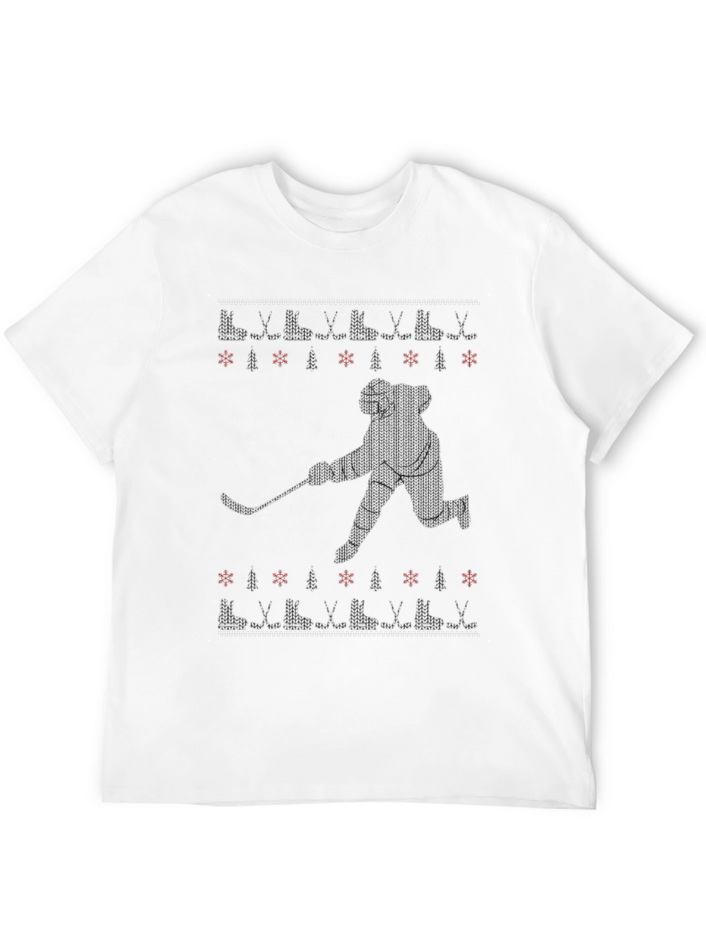 Festive Hockey Player Graphic Tee