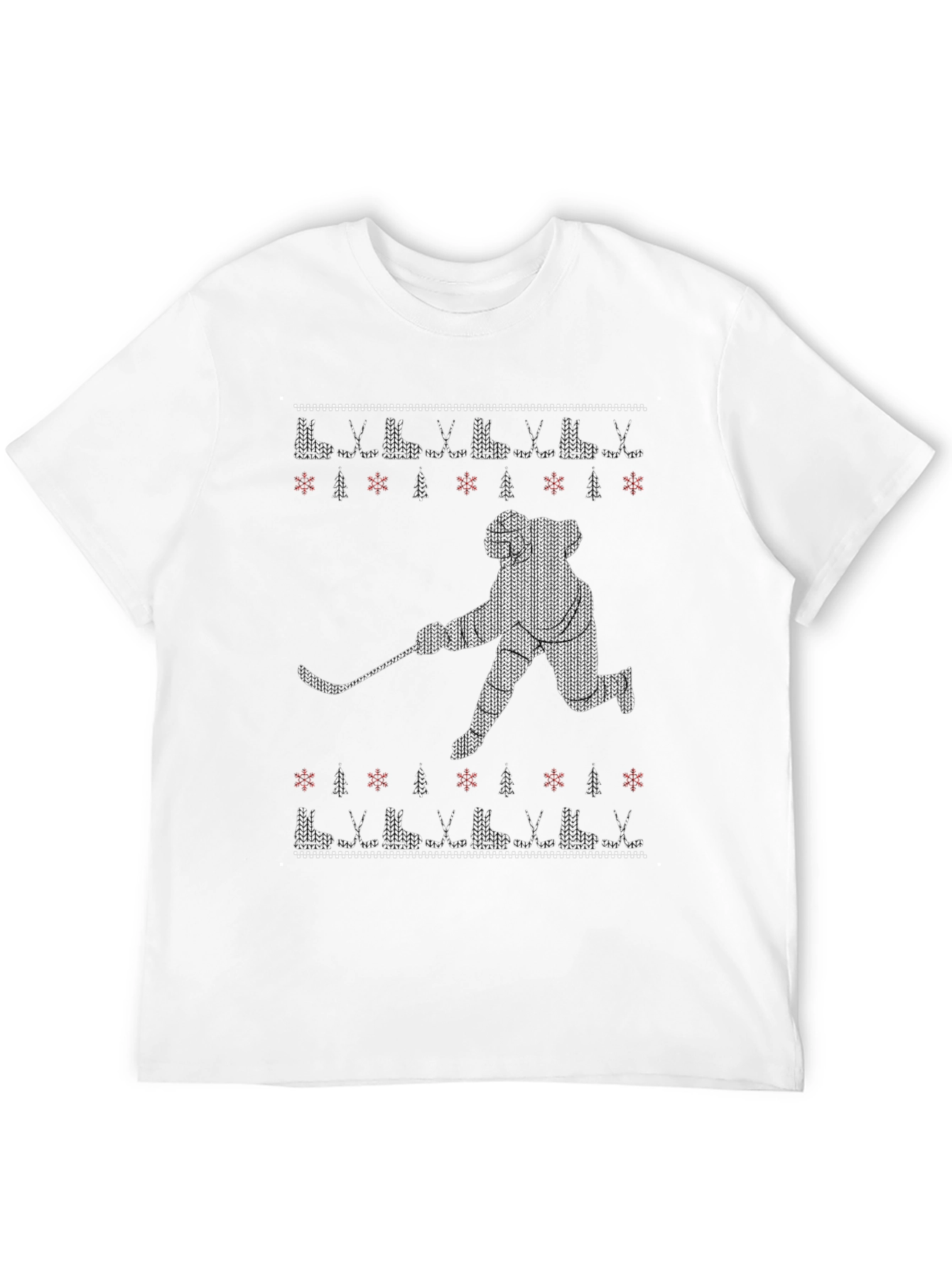 Festive Hockey Player Graphic Tee