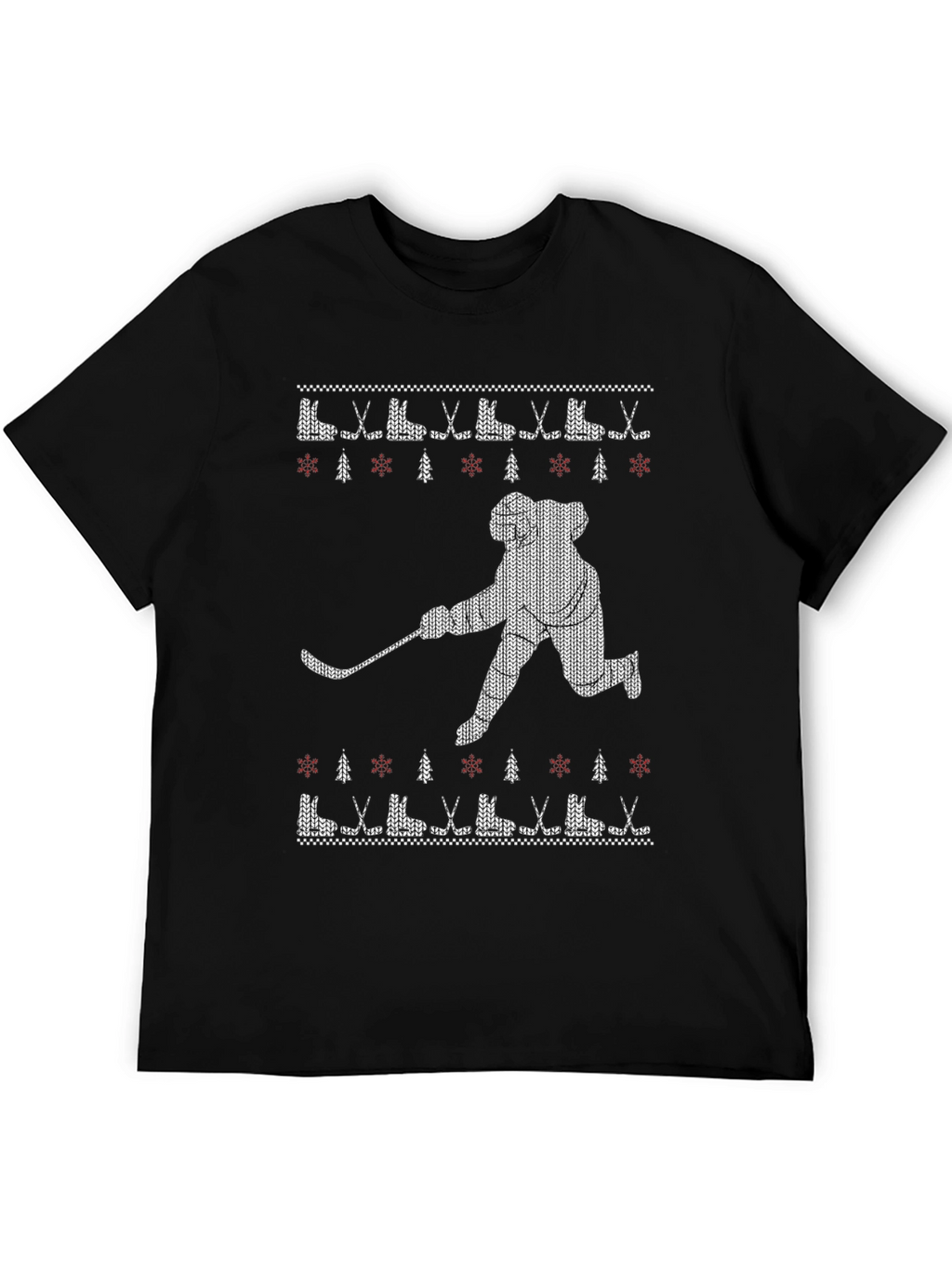 Festive Hockey Player Graphic Tee