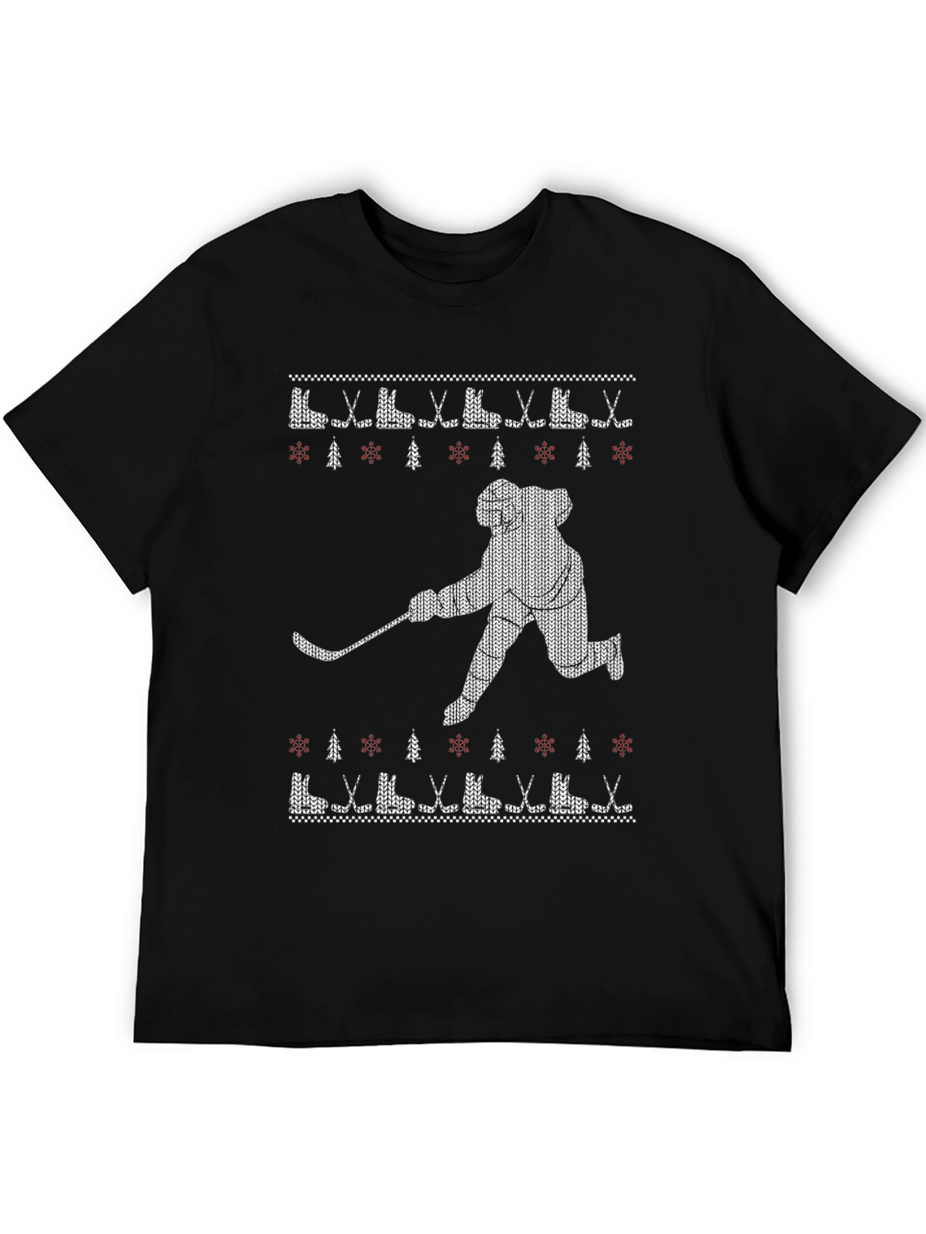 Festive Hockey Player Graphic Tee