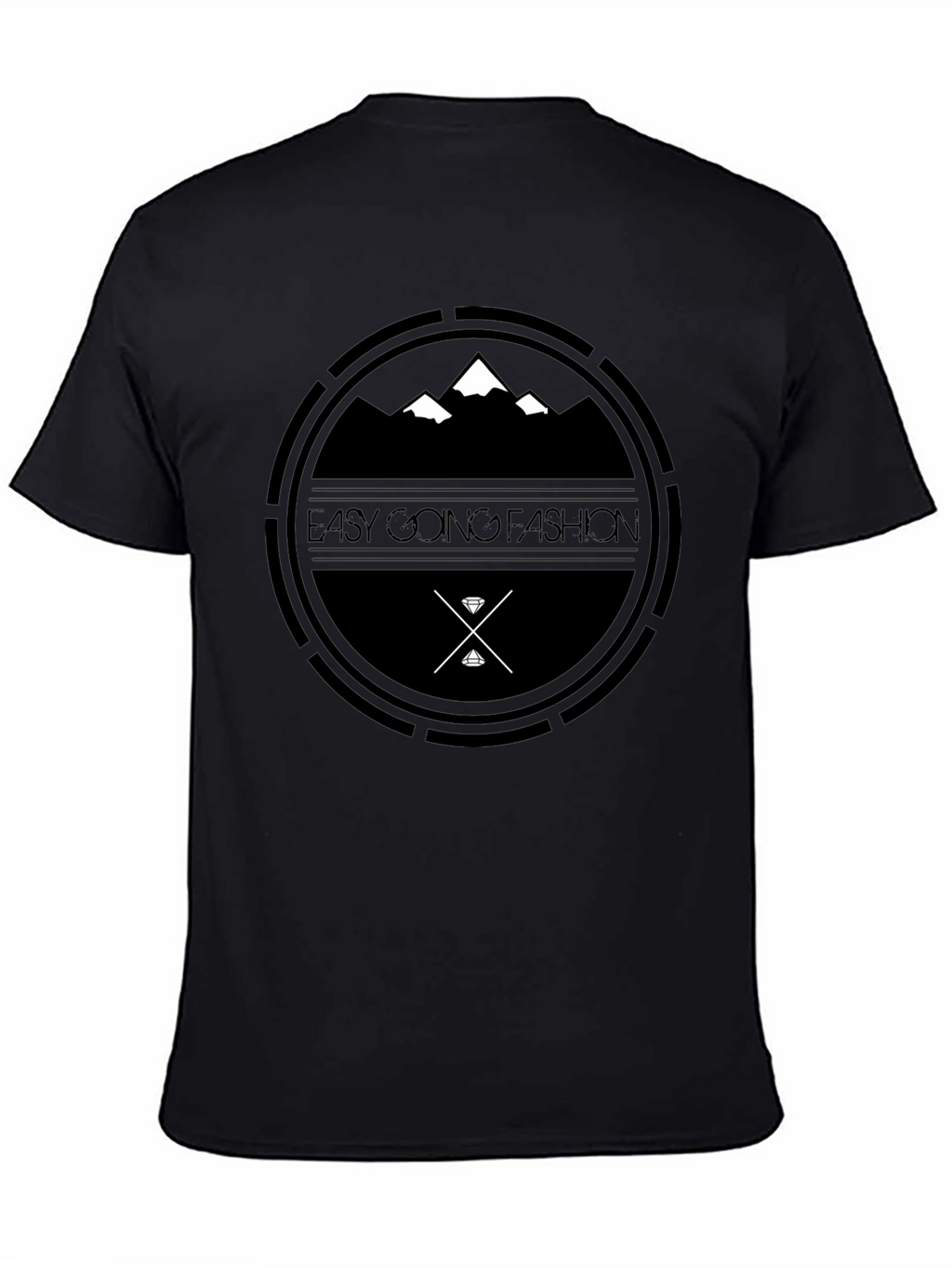 Easy Going Fashion Black Graphic Tee