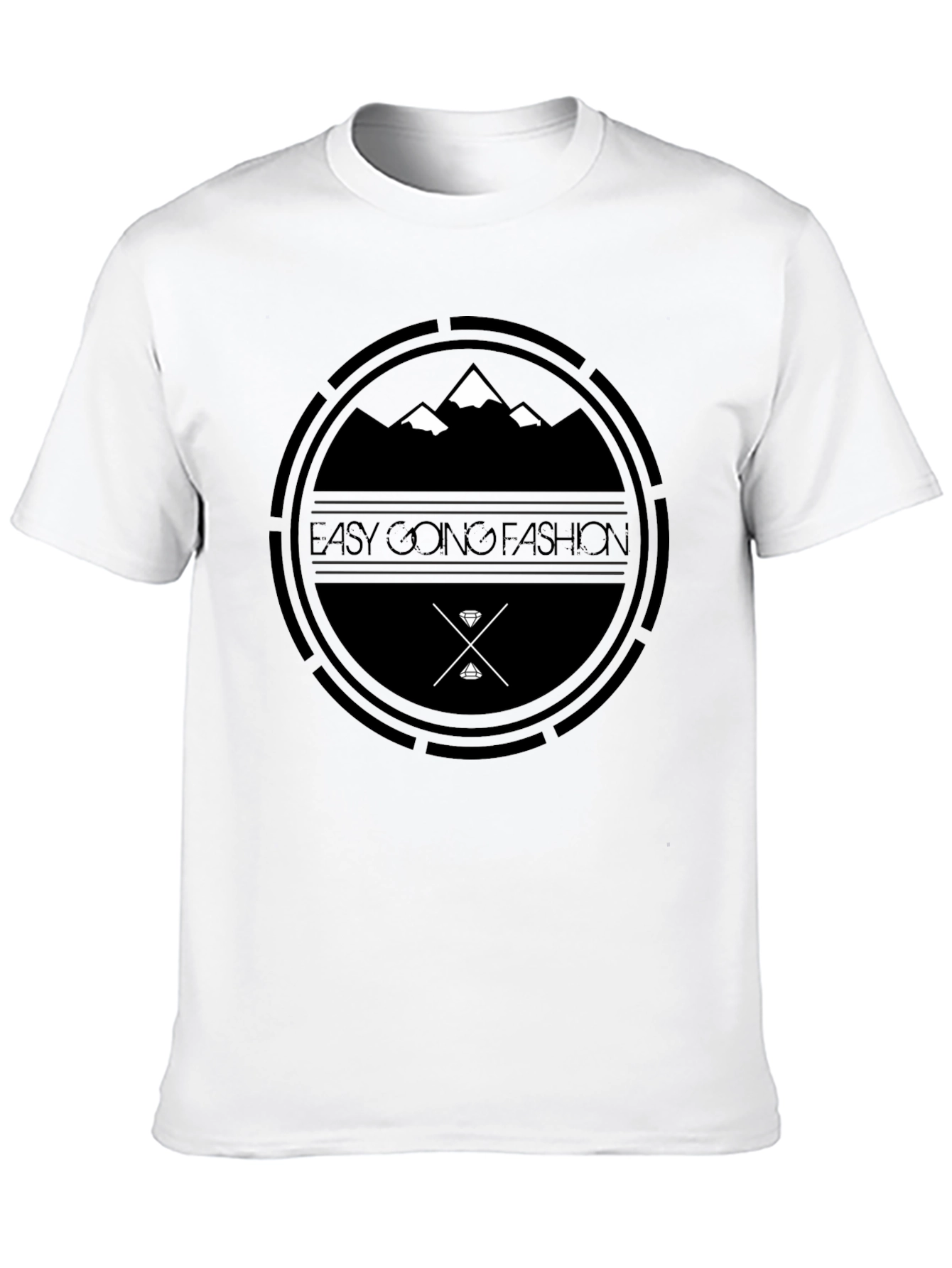 Easy Going Fashion Black Graphic Tee