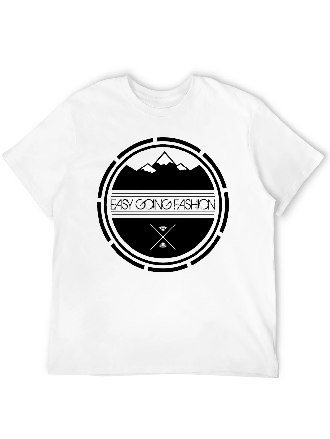 Easy Going Fashion Black Graphic Tee