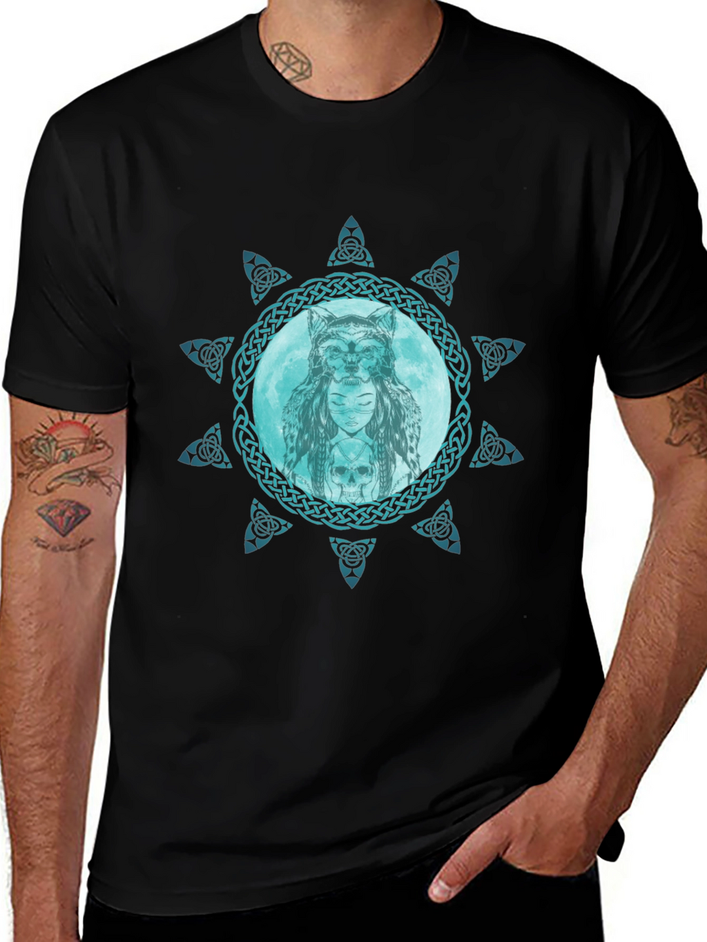 Celtic Wolf Moon T-Shirt