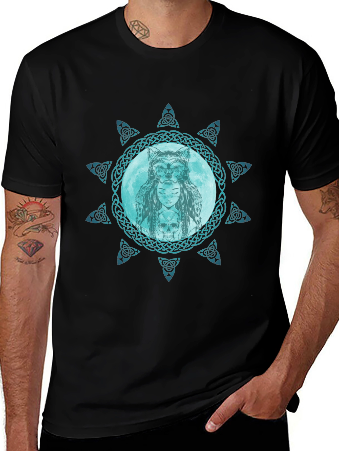 Celtic Wolf Moon T-Shirt