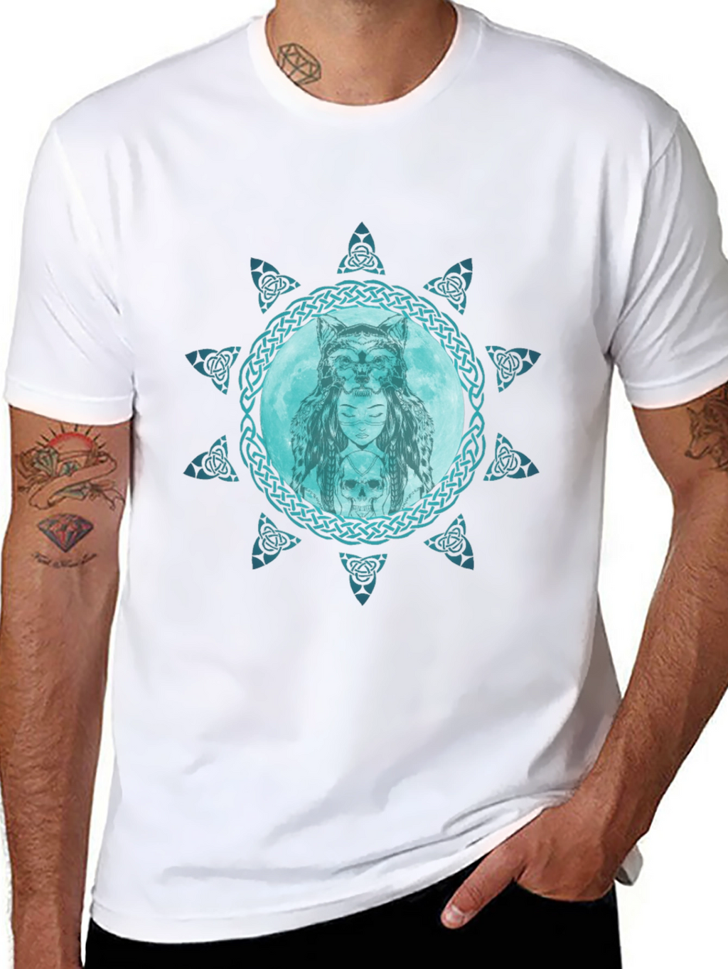 Celtic Wolf Moon T-Shirt