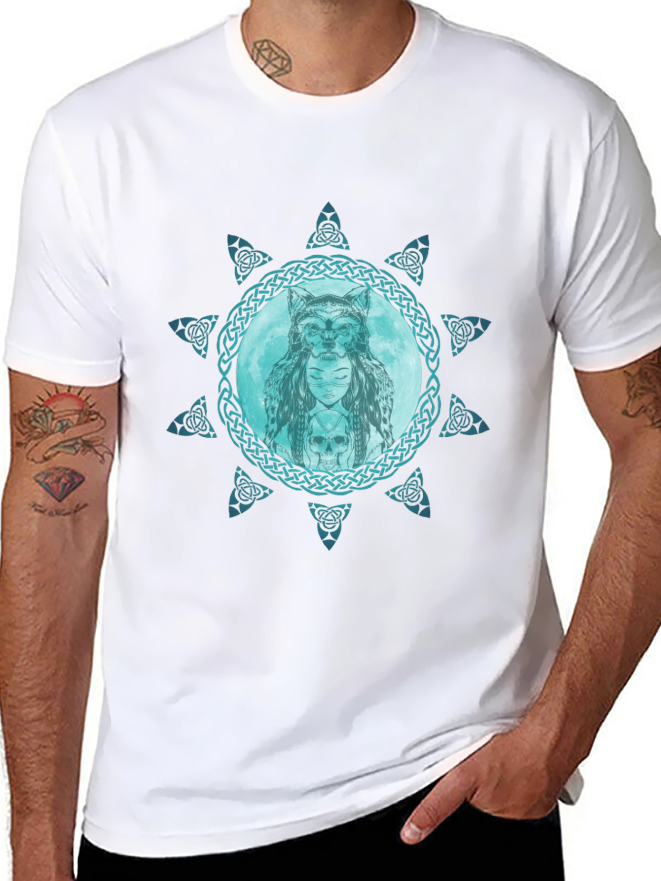 Celtic Wolf Moon T-Shirt