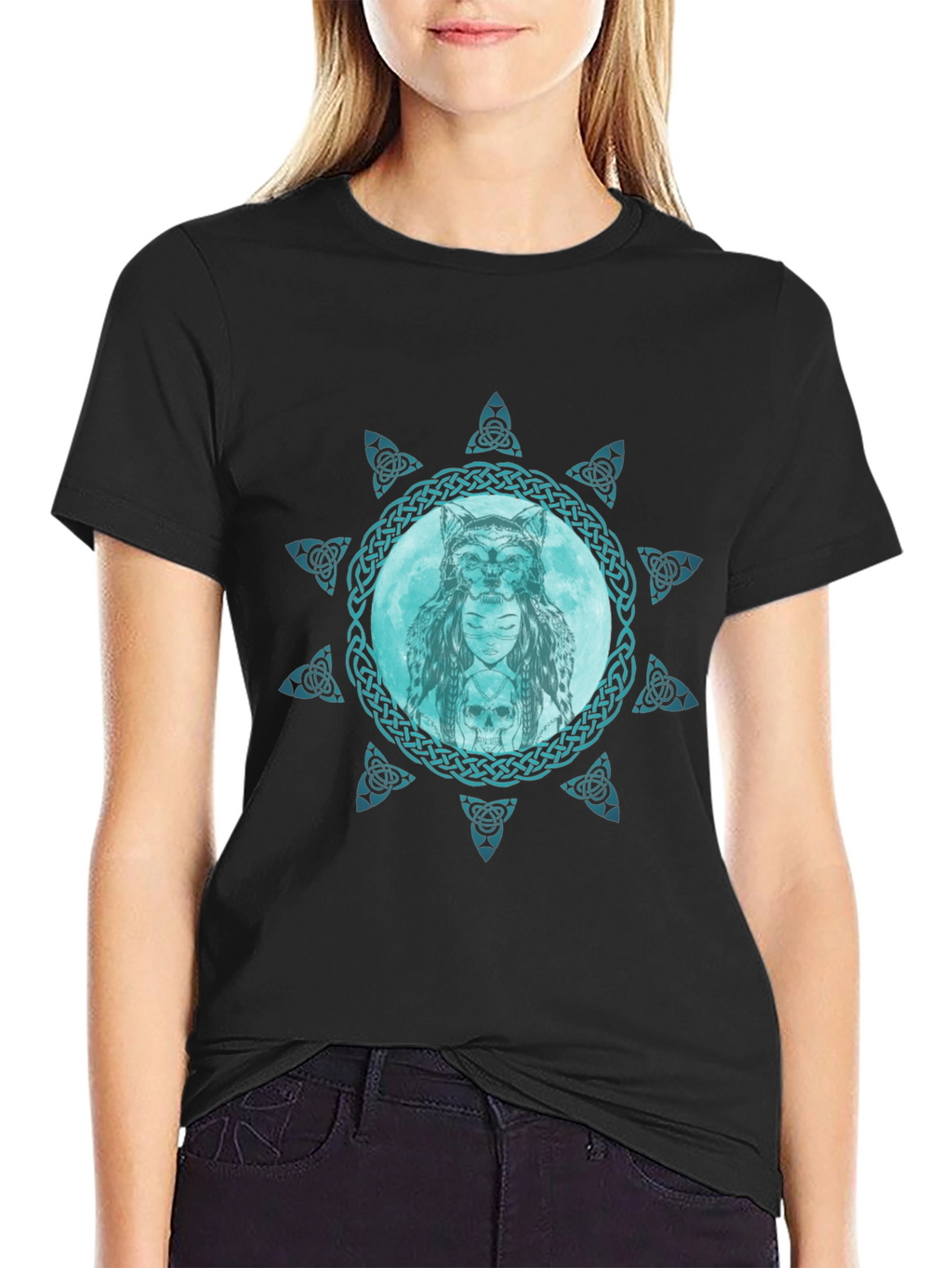 Celtic Wolf Moon T-Shirt