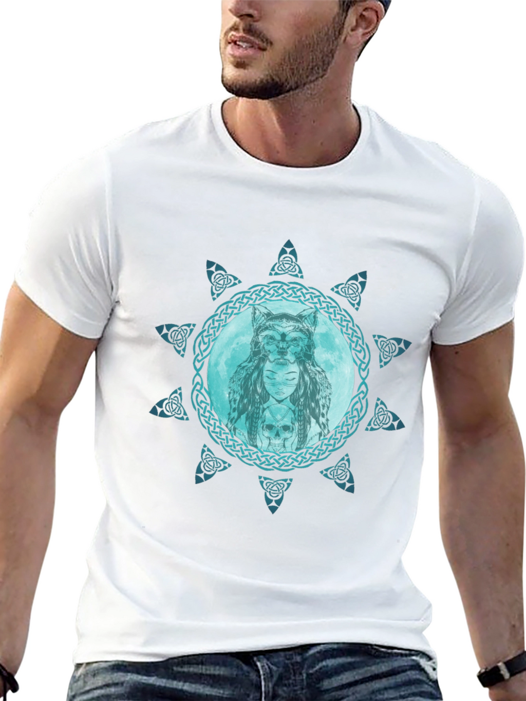 Celtic Wolf Moon T-Shirt