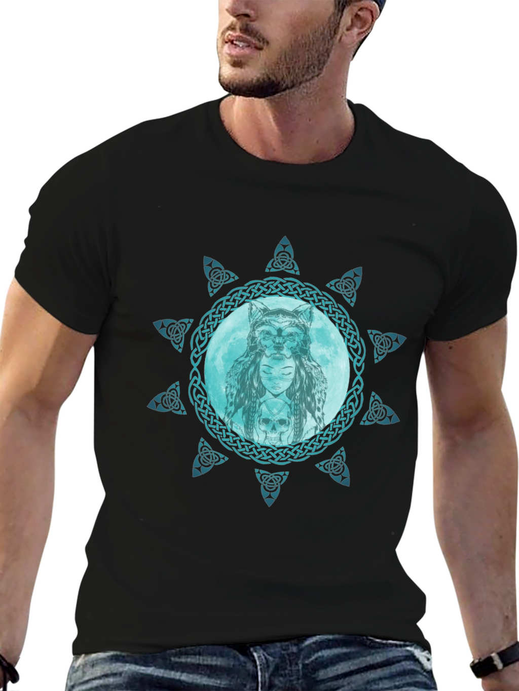 Celtic Wolf Moon T-Shirt