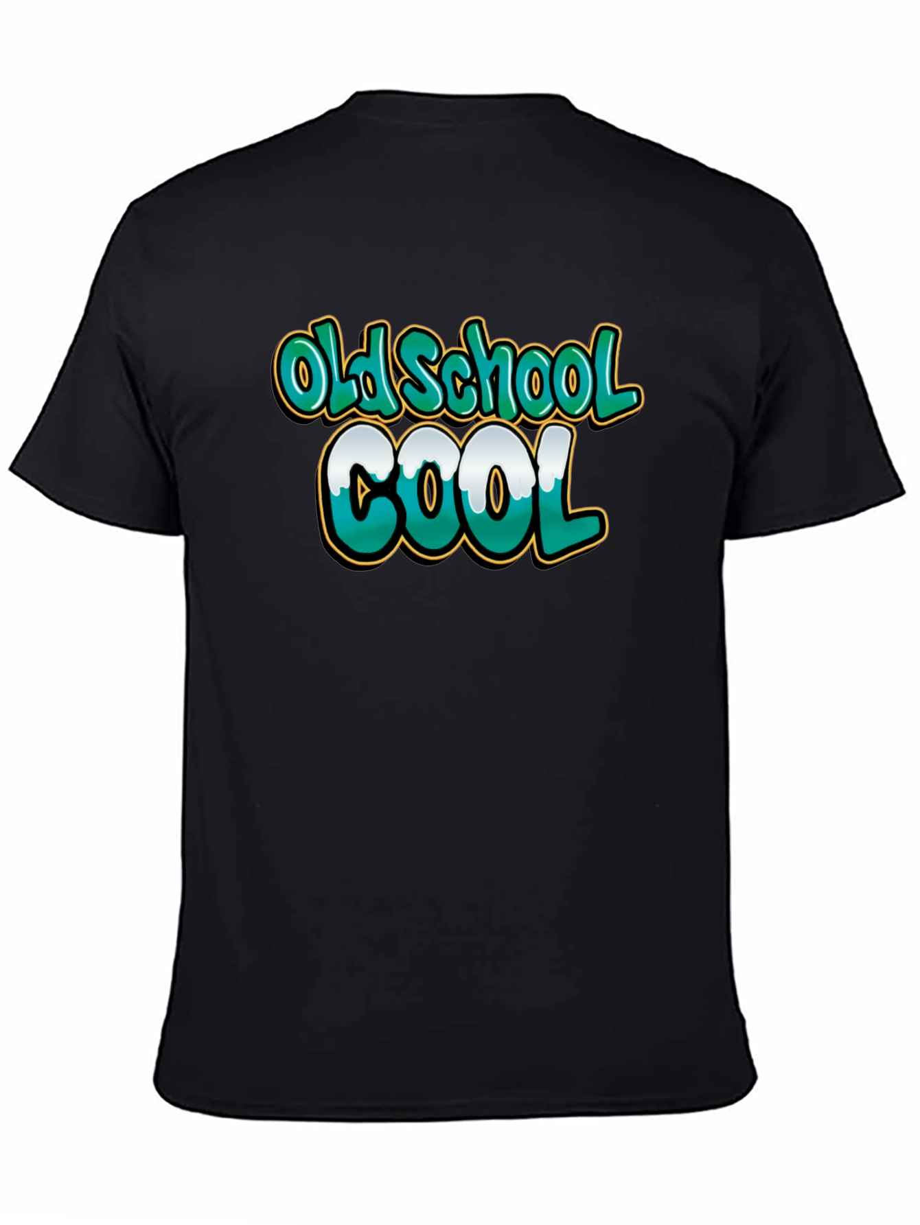 Old School Cool Graphic Tee - Black Cotton T-Shirt