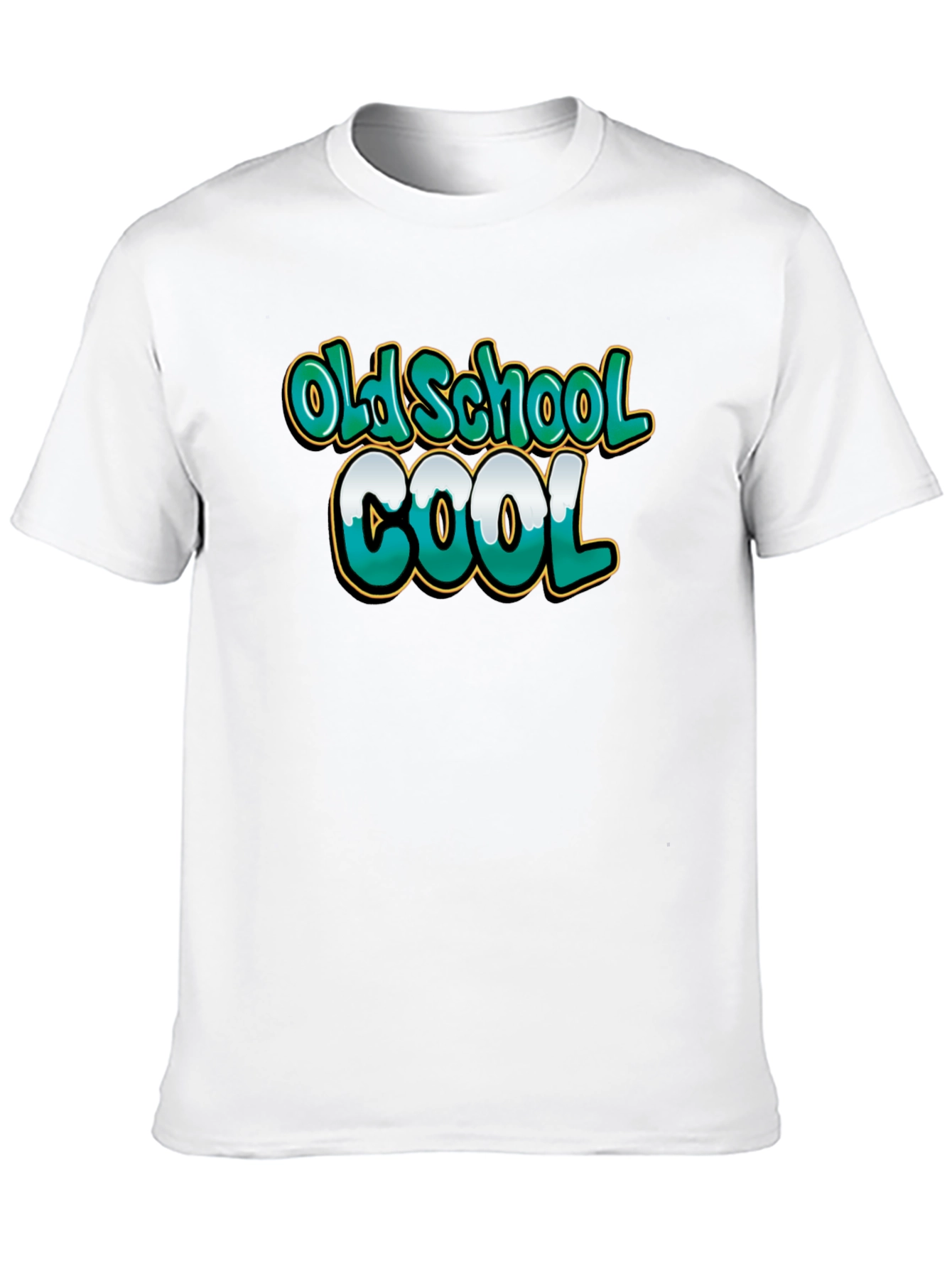 Old School Cool Graphic Tee - Black Cotton T-Shirt