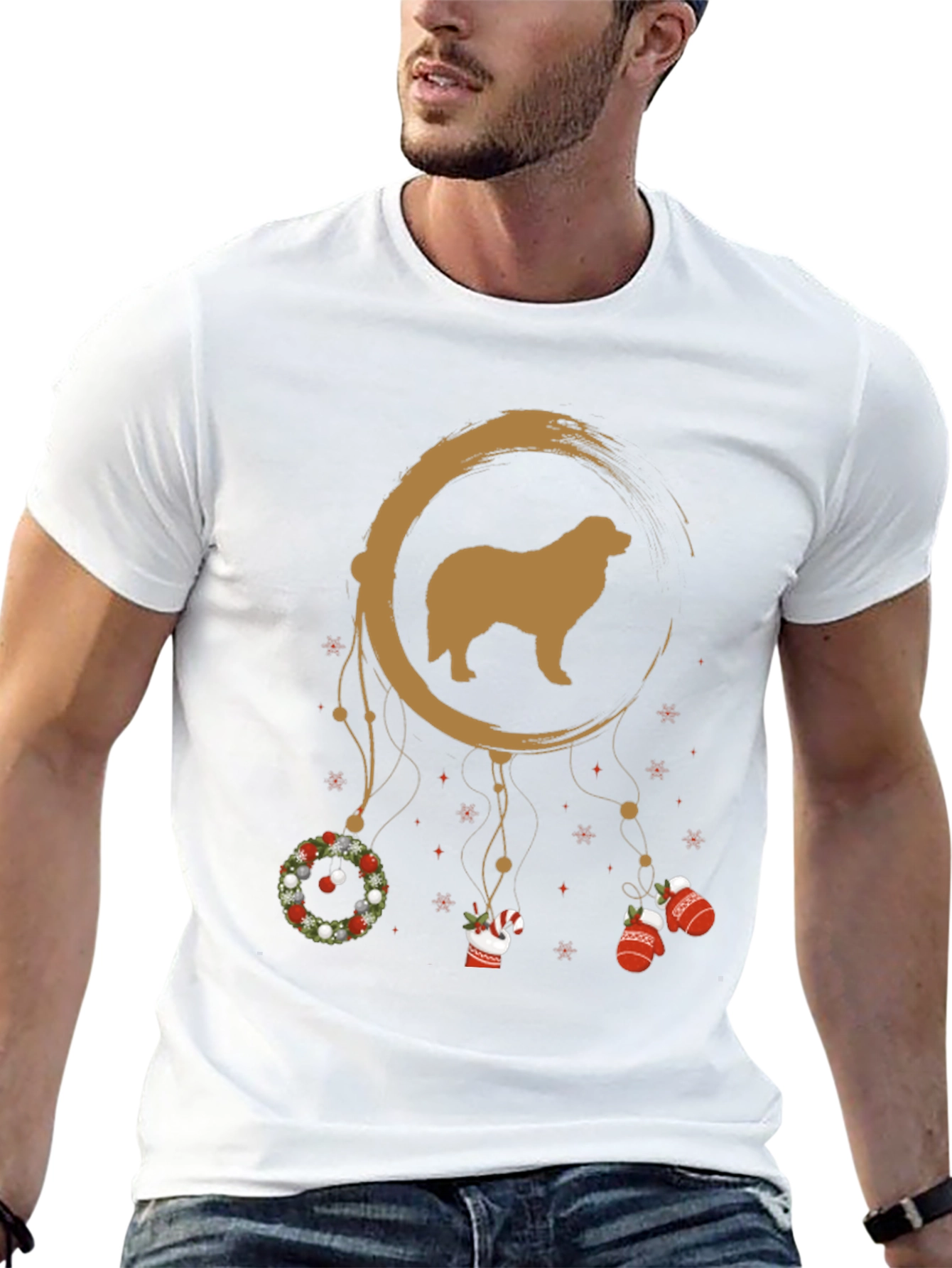 Dog Dreamcatcher Christmas Graphic Tee