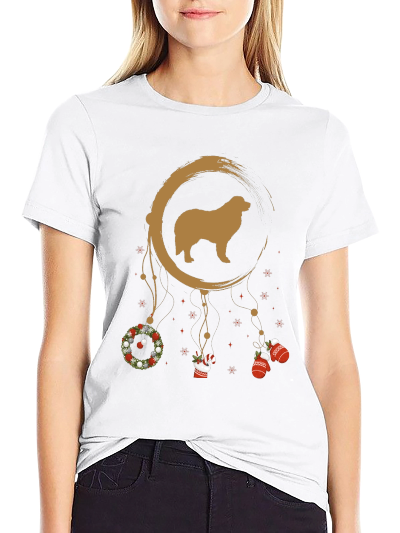 Dog Dreamcatcher Christmas Graphic Tee