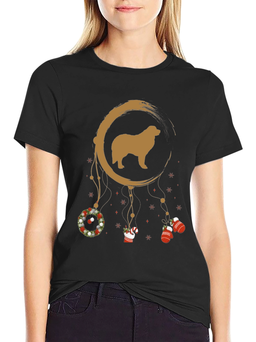 Dog Dreamcatcher Christmas Graphic Tee
