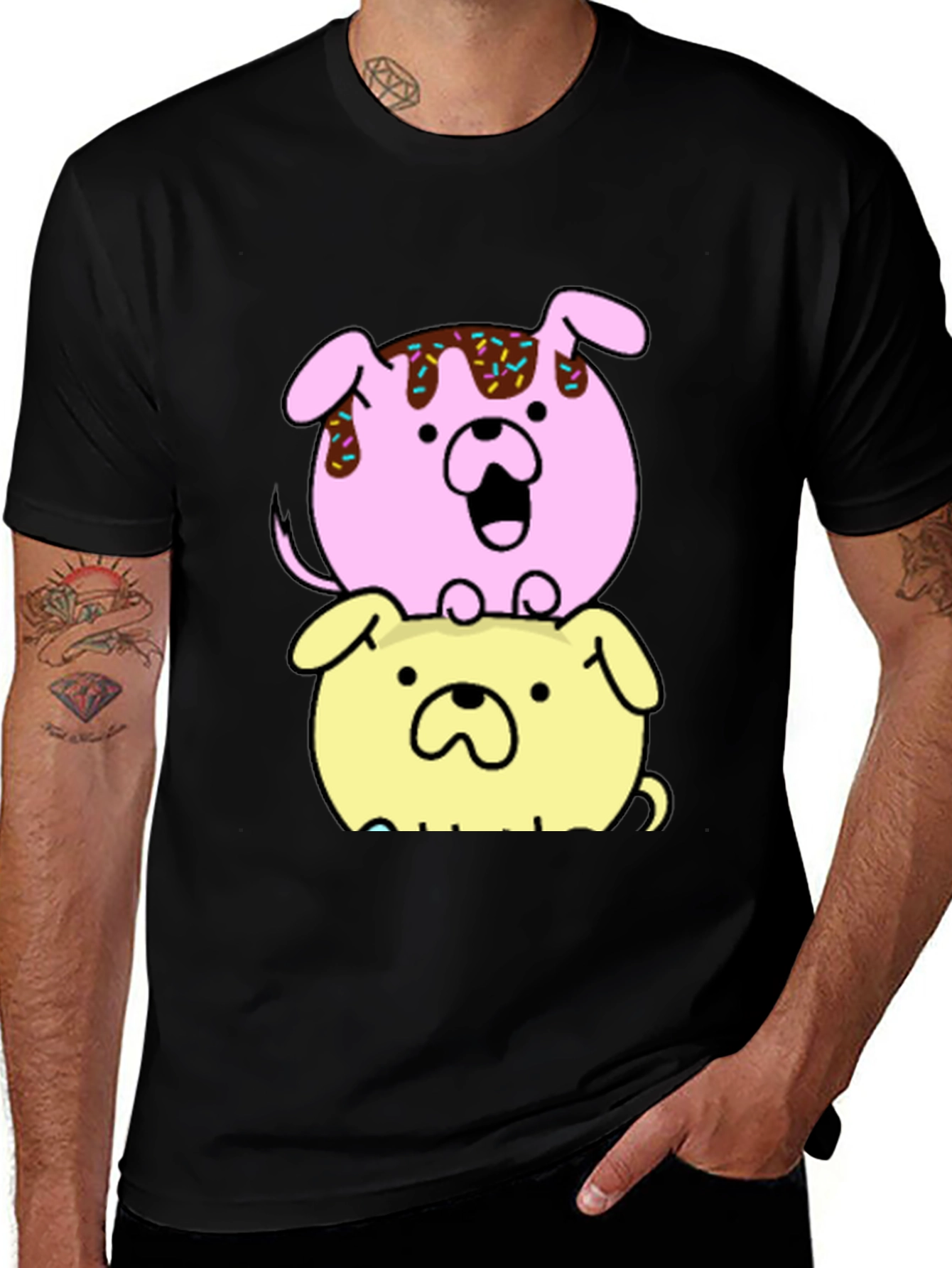 Dog Donut Stack Graphic Tee