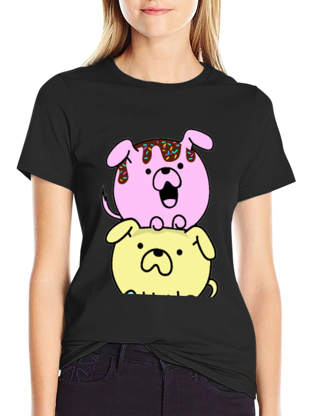 Dog Donut Stack Graphic Tee