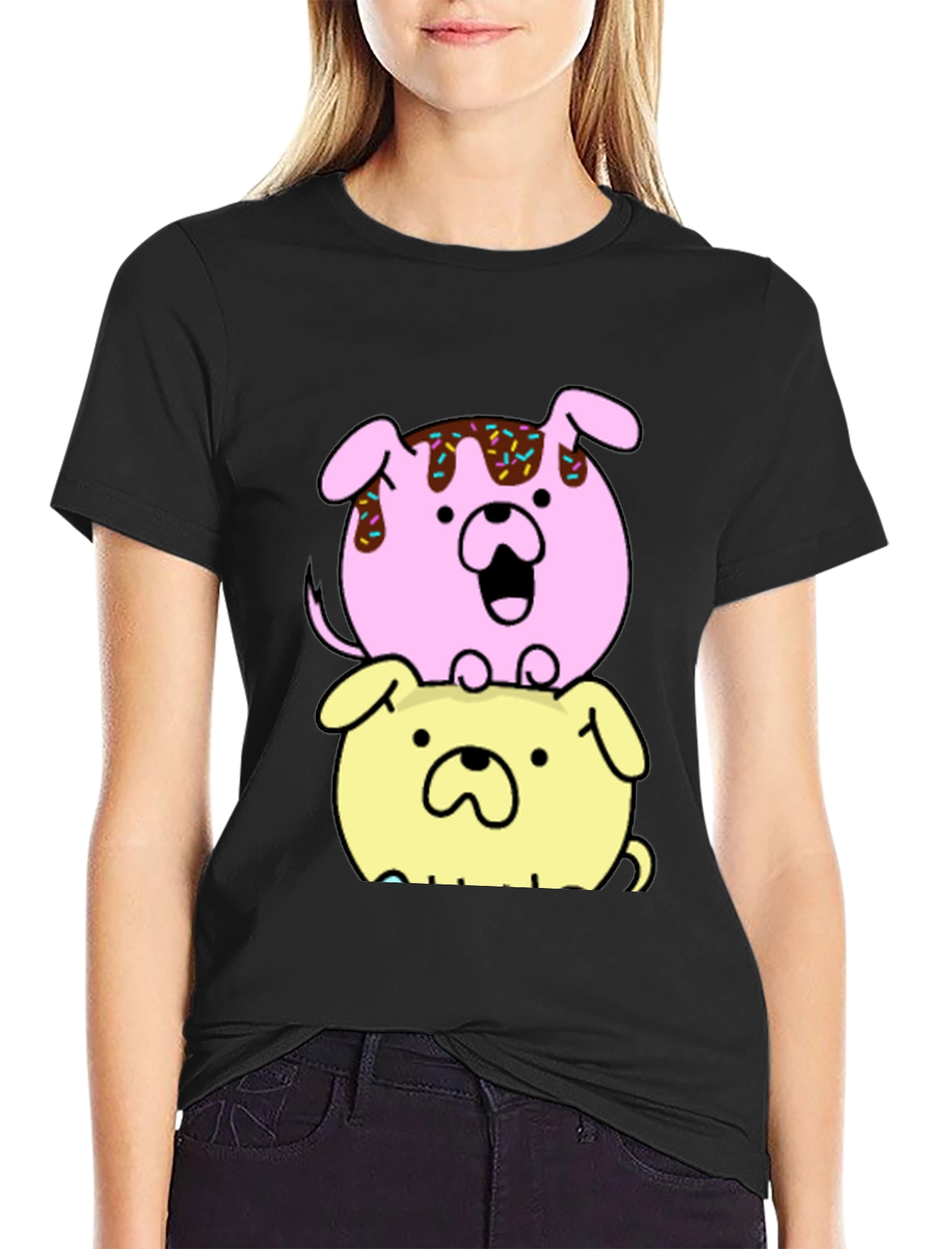 Dog Donut Stack Graphic Tee