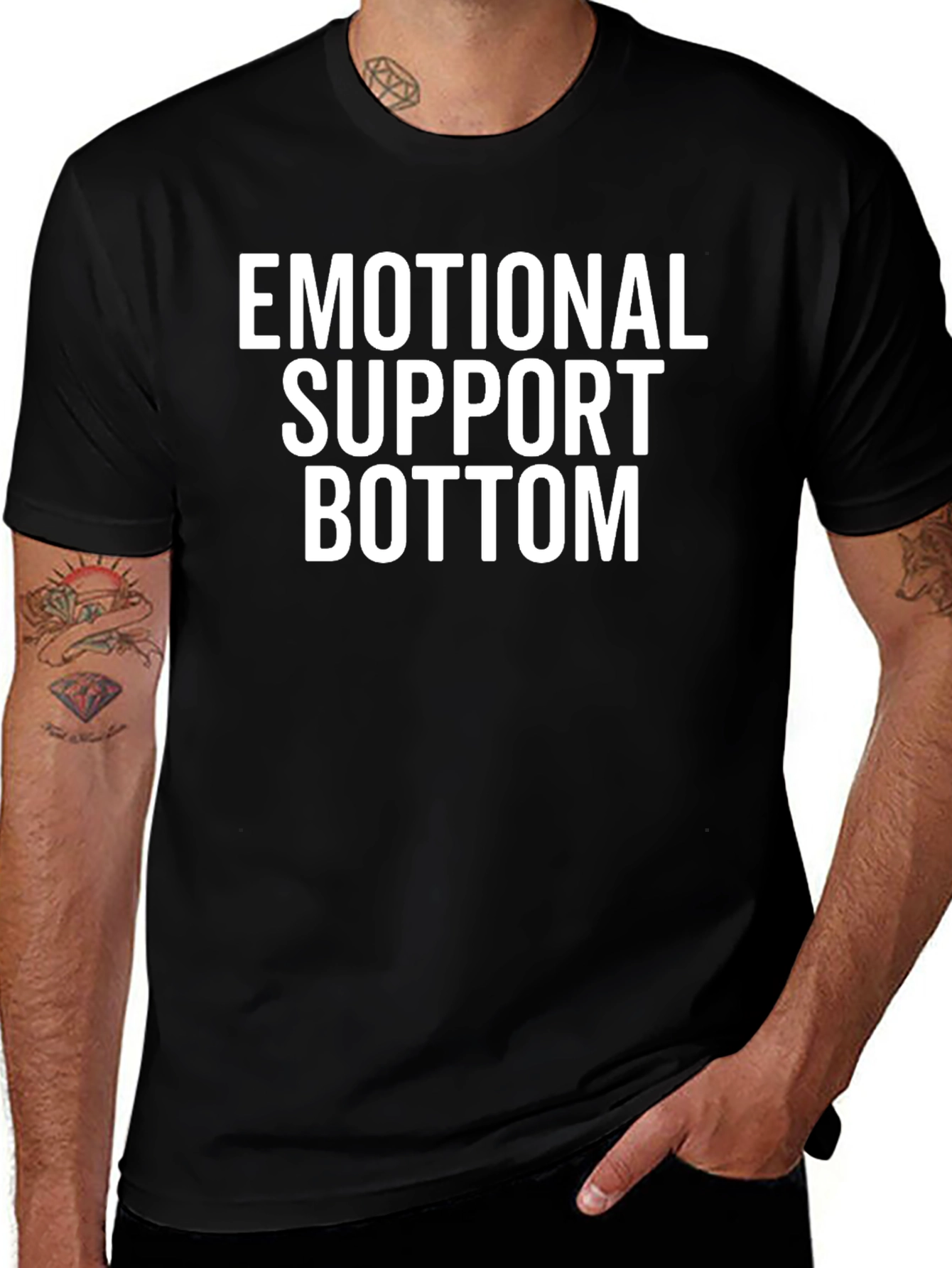 Emotional Support Bottom T-Shirt Funny Graphic Tee