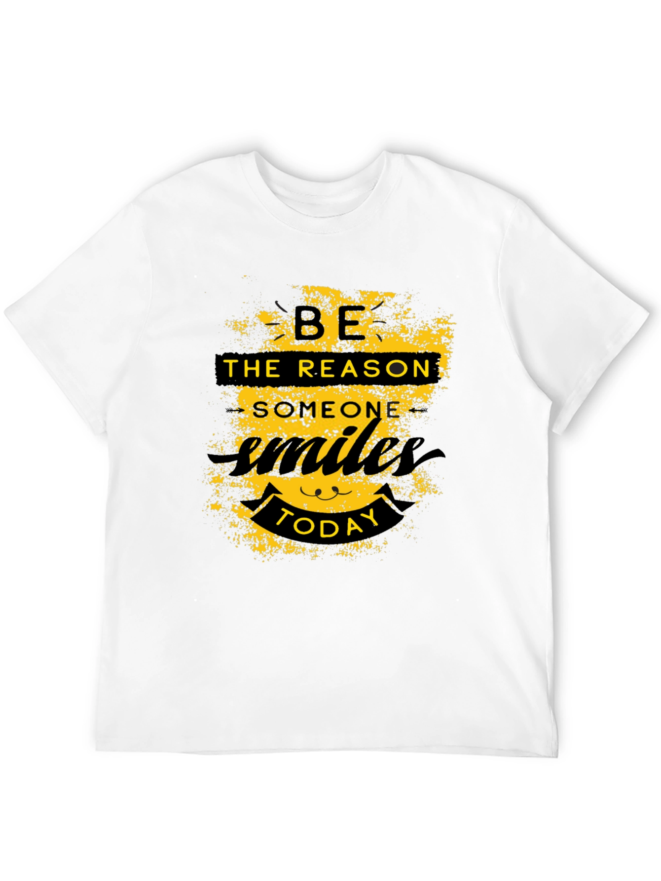 Be the Reason Smile Today Black Graphic T-Shirt