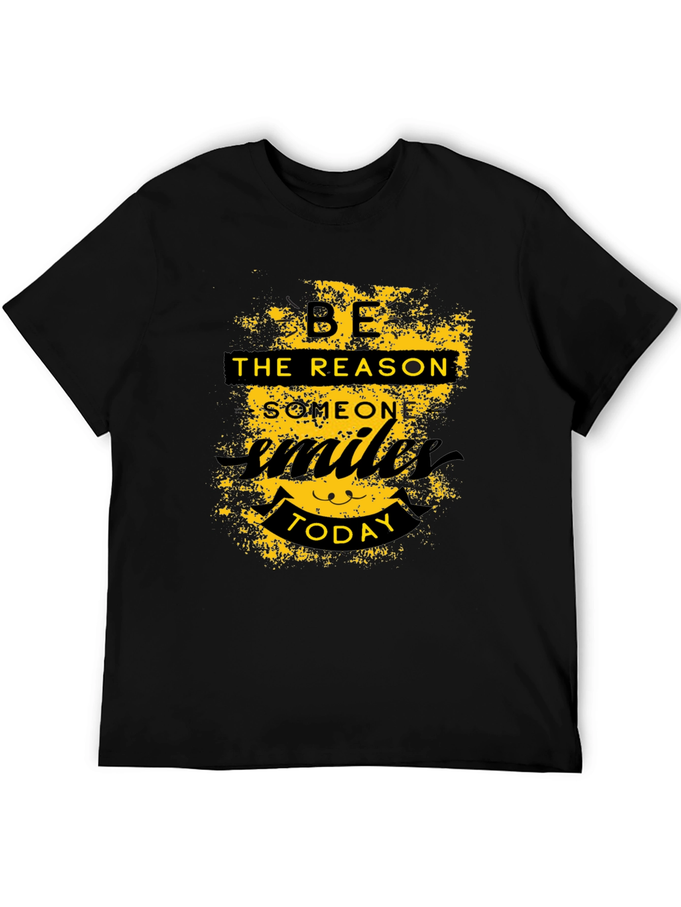 Be the Reason Smile Today Black Graphic T-Shirt