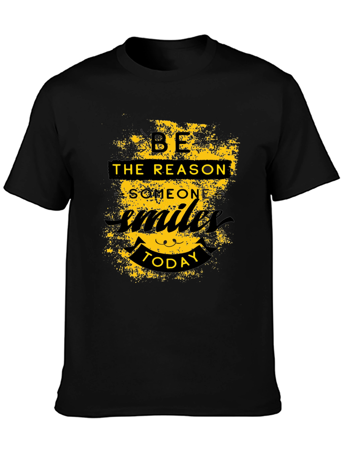 Be the Reason Smile Today Black Graphic T-Shirt