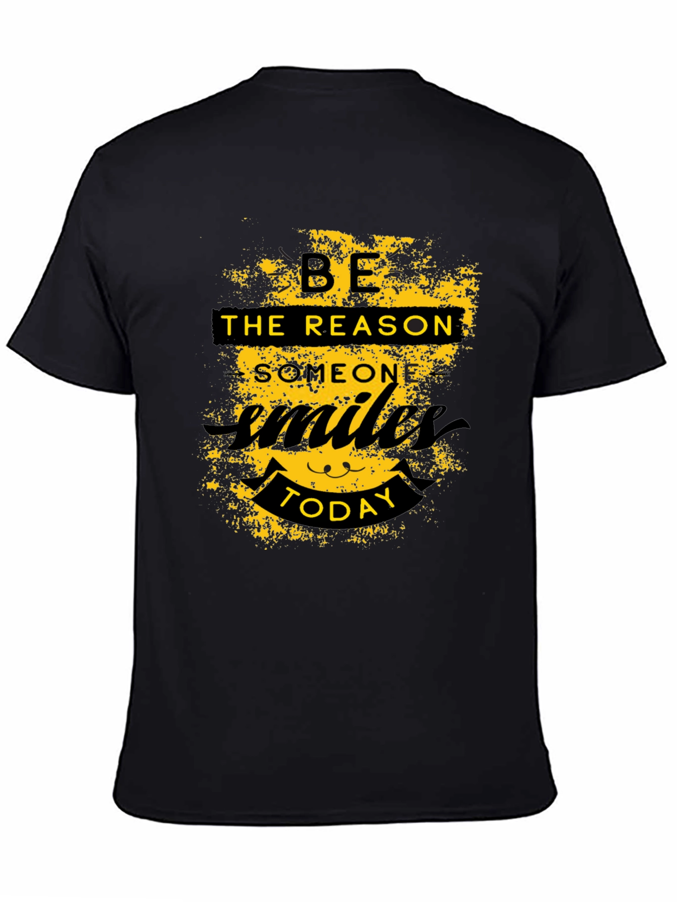 Be the Reason Smile Today Black Graphic T-Shirt