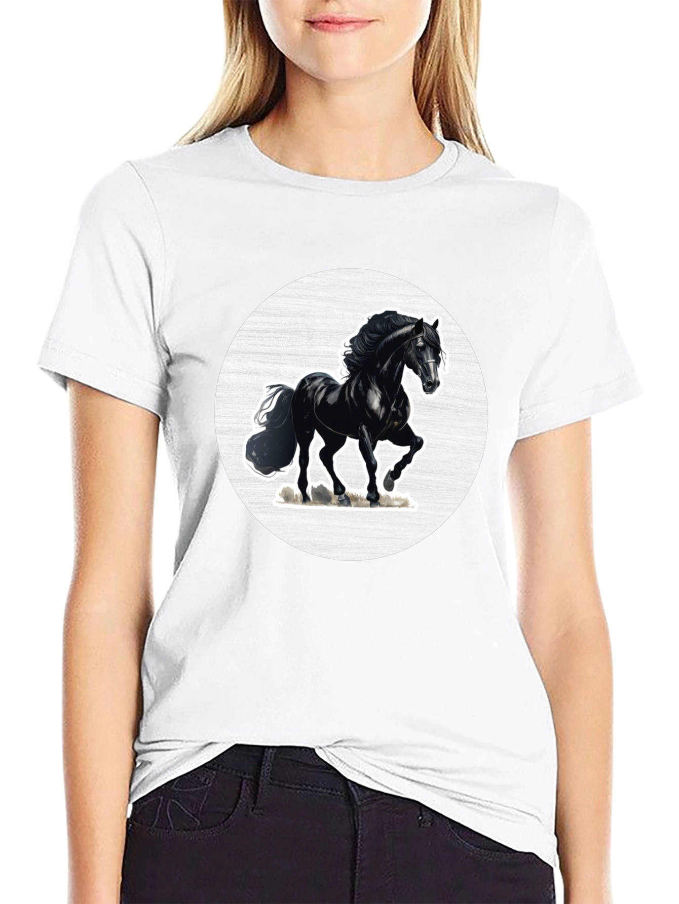Black Horse Graphic Tee - Mens Short Sleeve