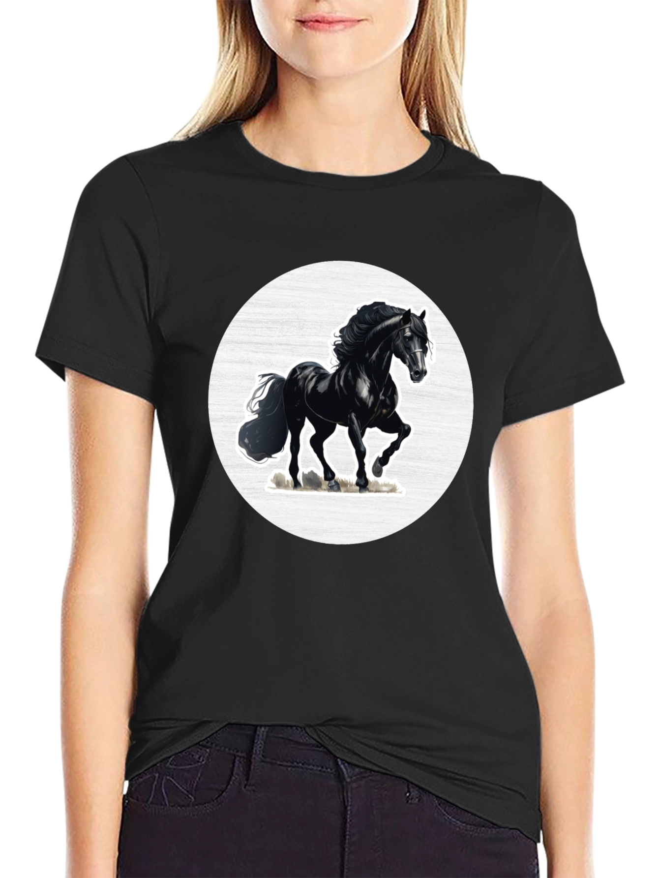 Black Horse Graphic Tee - Mens Short Sleeve