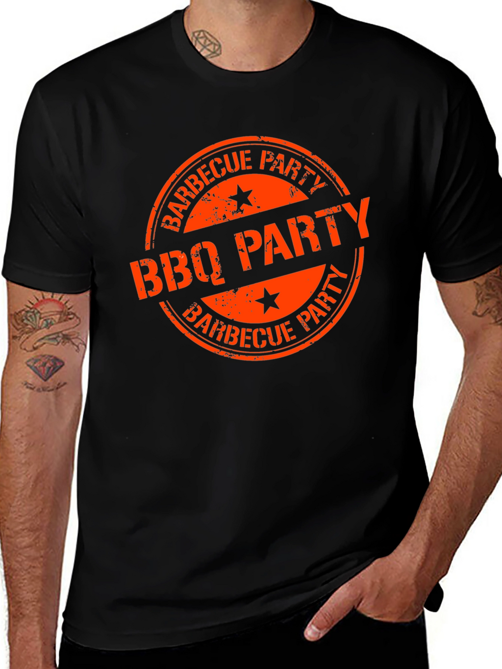 BBQ Party Graphic Tee - Black