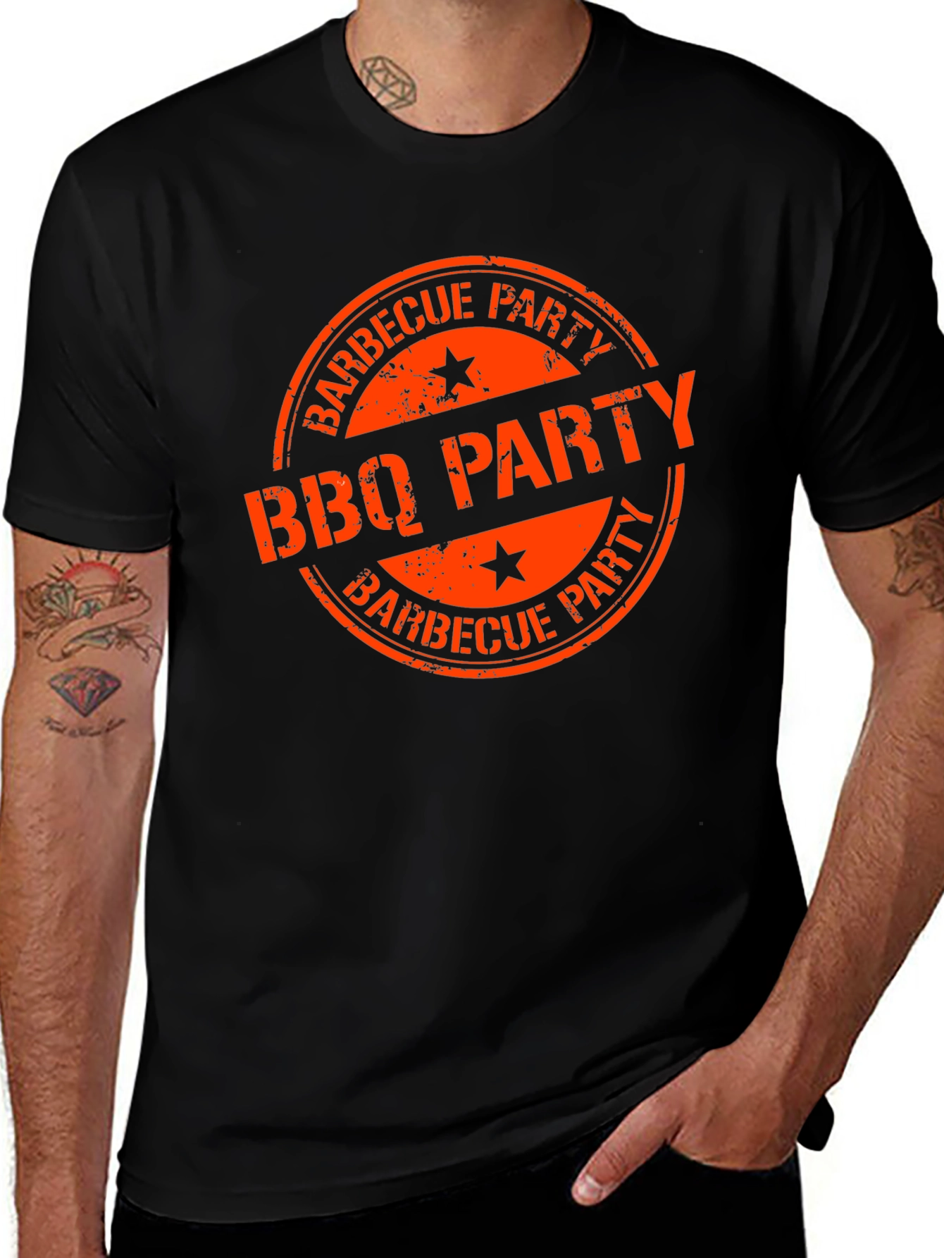 BBQ Party Graphic Tee - Black