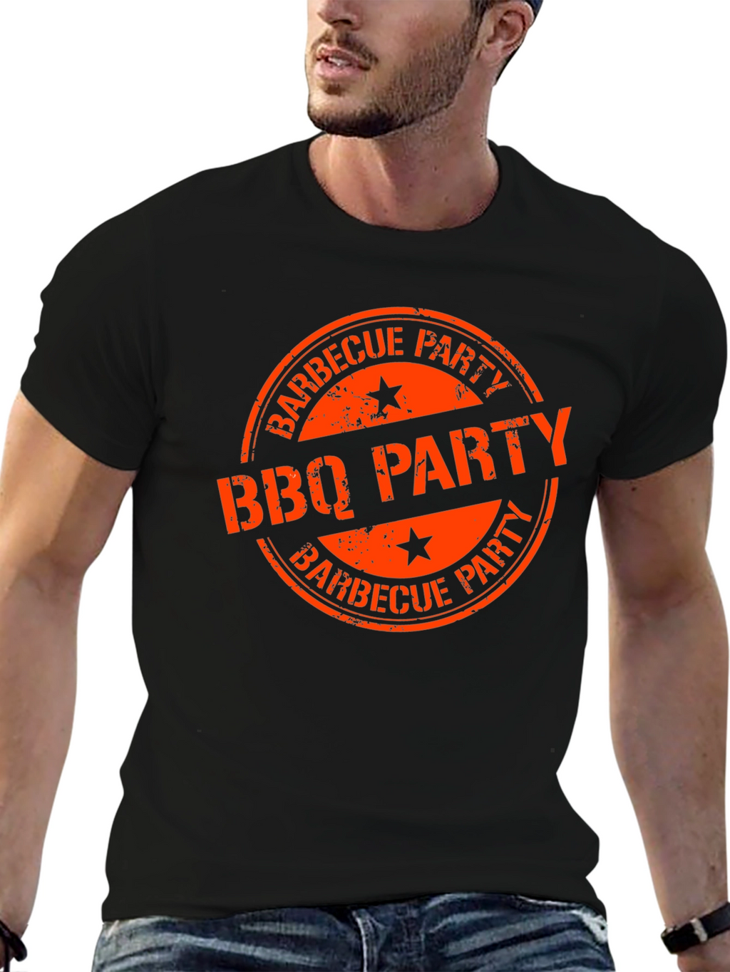 BBQ Party Graphic Tee - Black