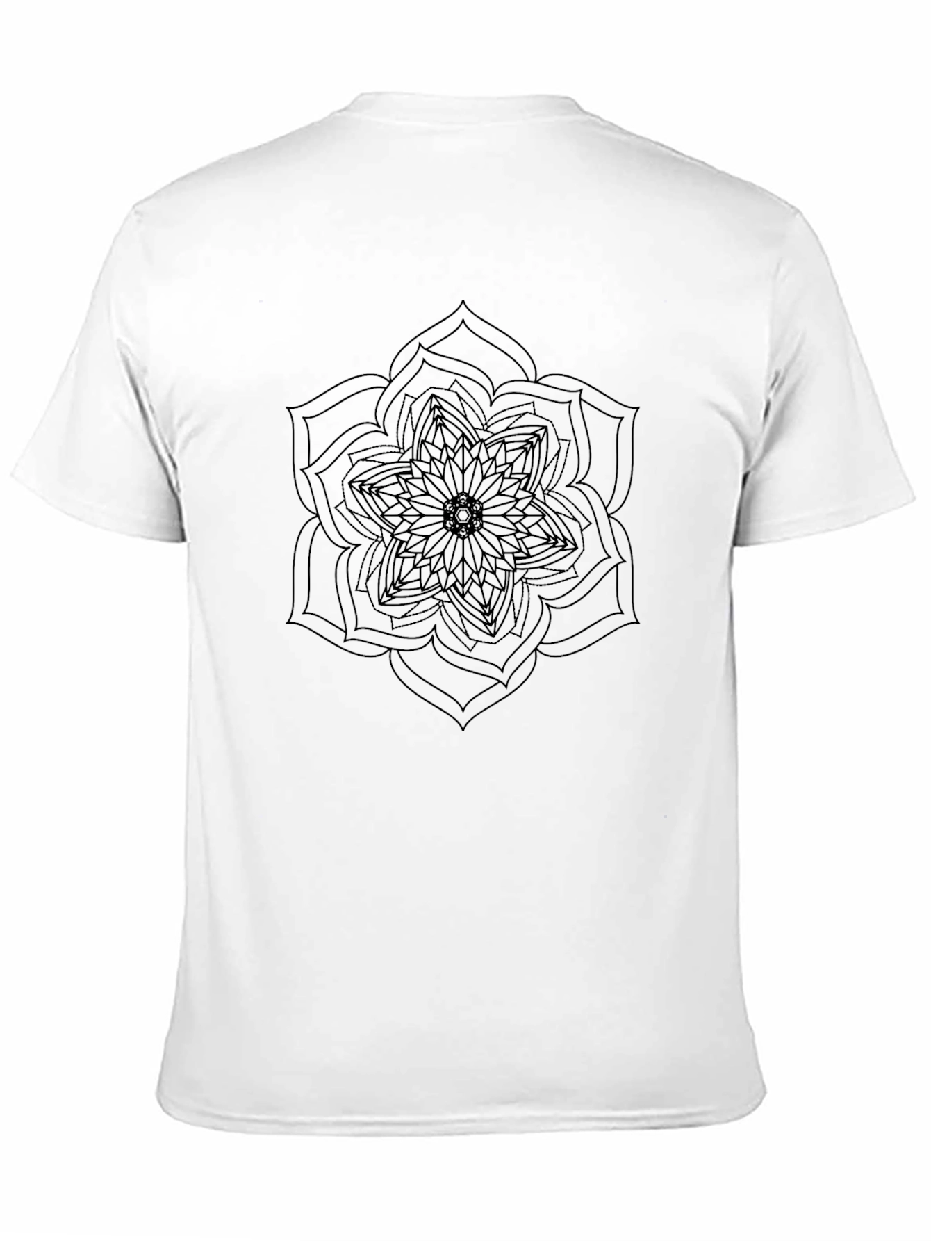 Black Mandala T-Shirt - Geometric Design