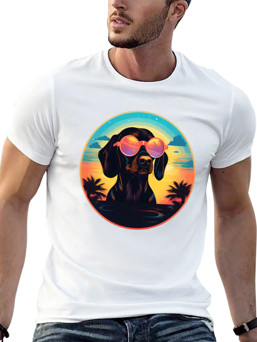 Dachshund Beach Vibe T-Shirt